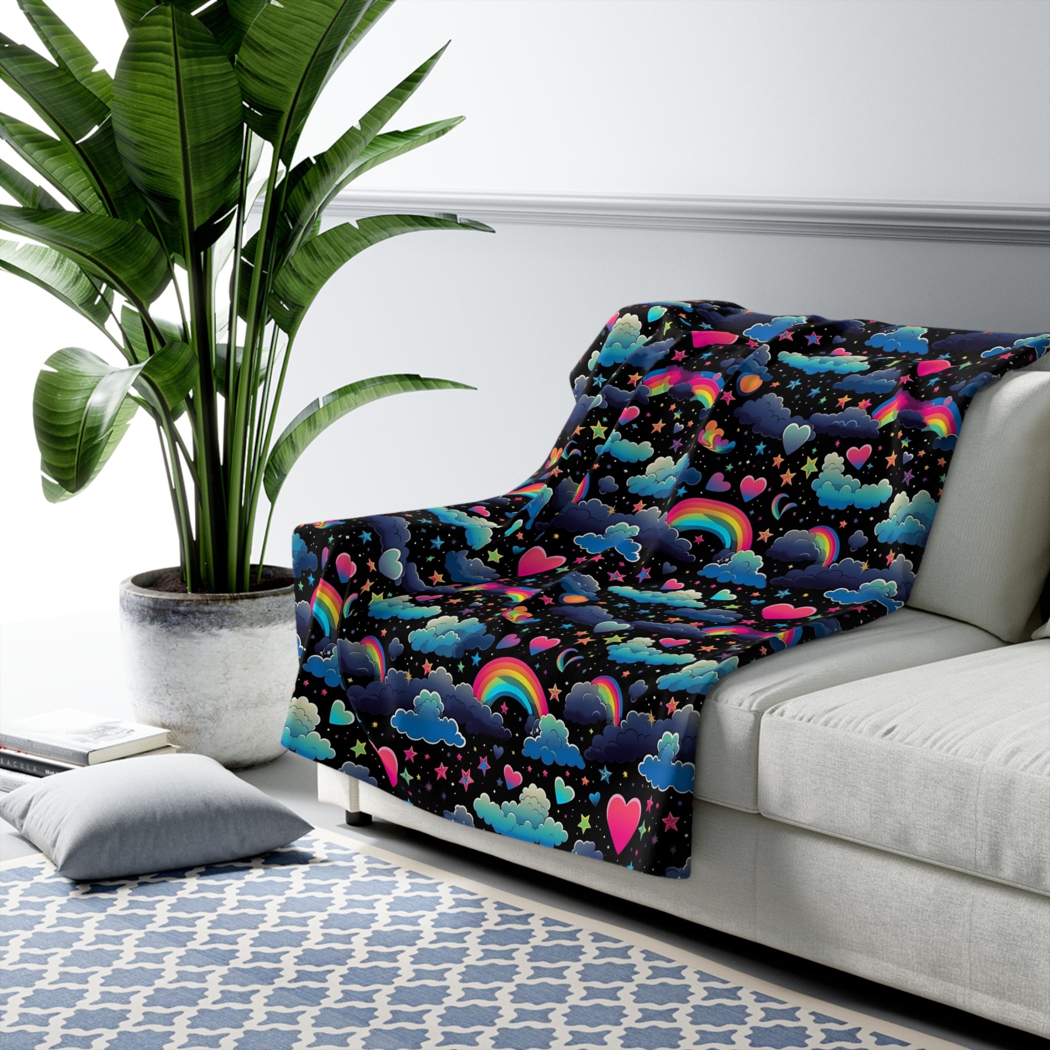 Rainbow Affection Fleece Blanket