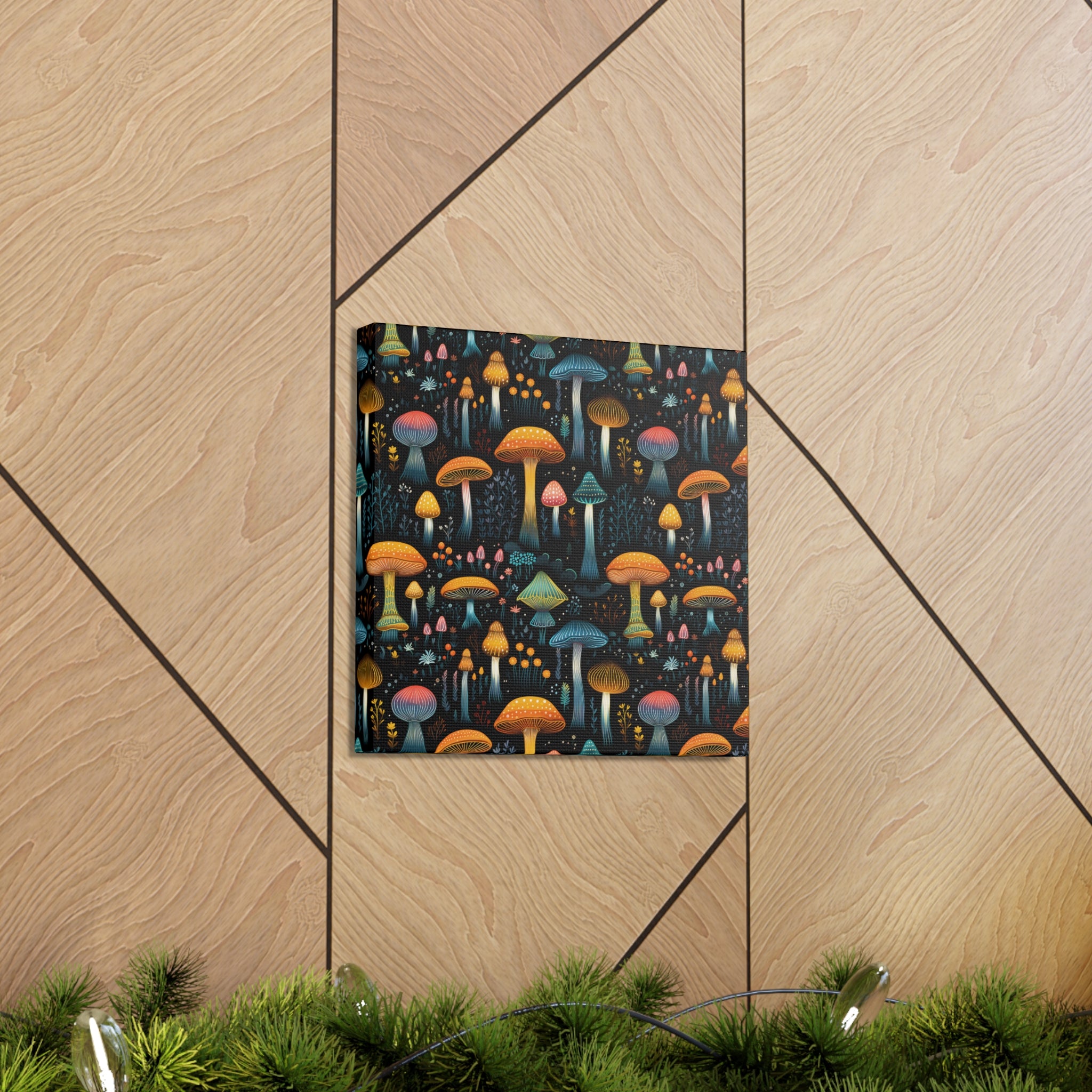 Hypnotic Fungal Fantasy Canvas Print Art