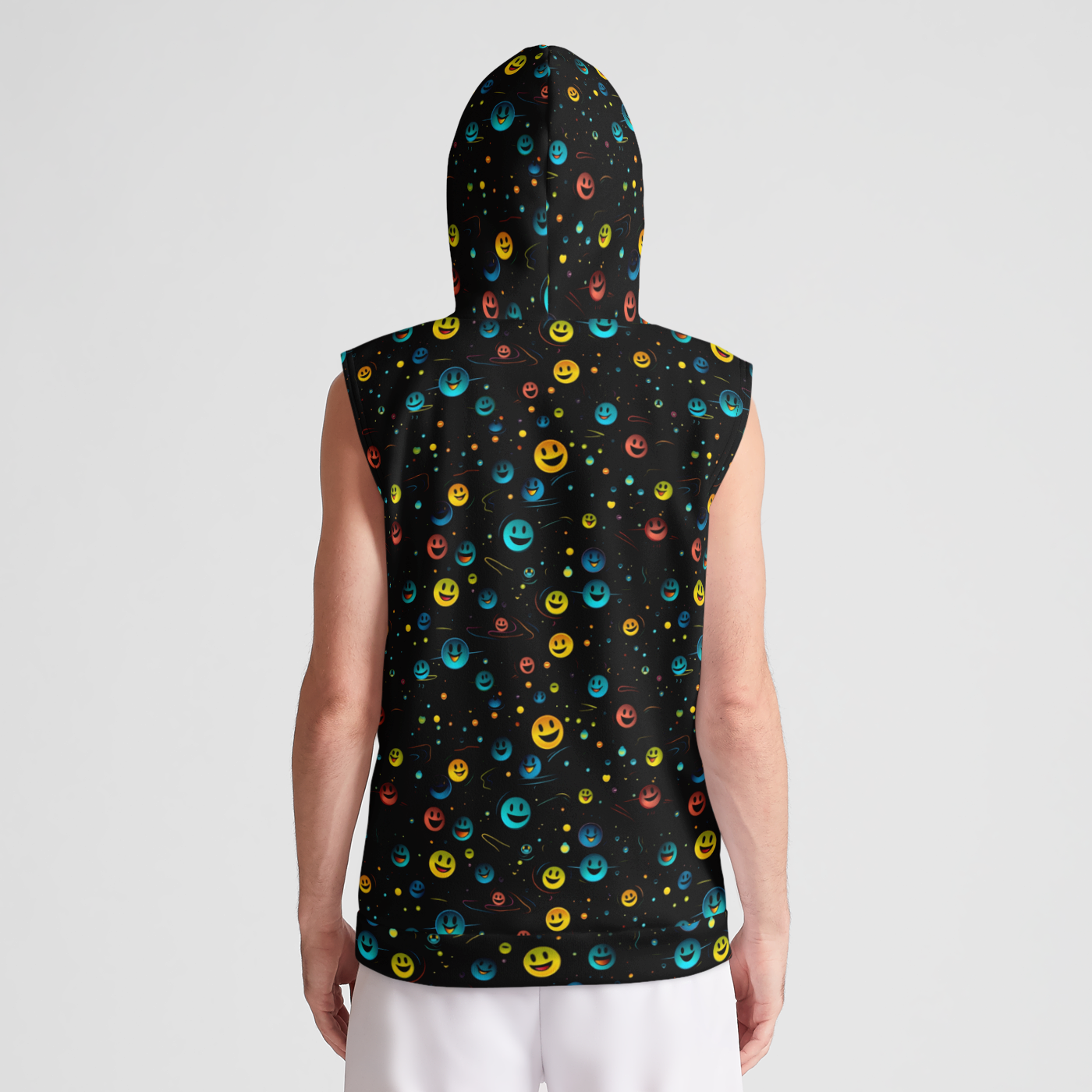 Smiley Salsa Sleeveless Pullover Hoodie