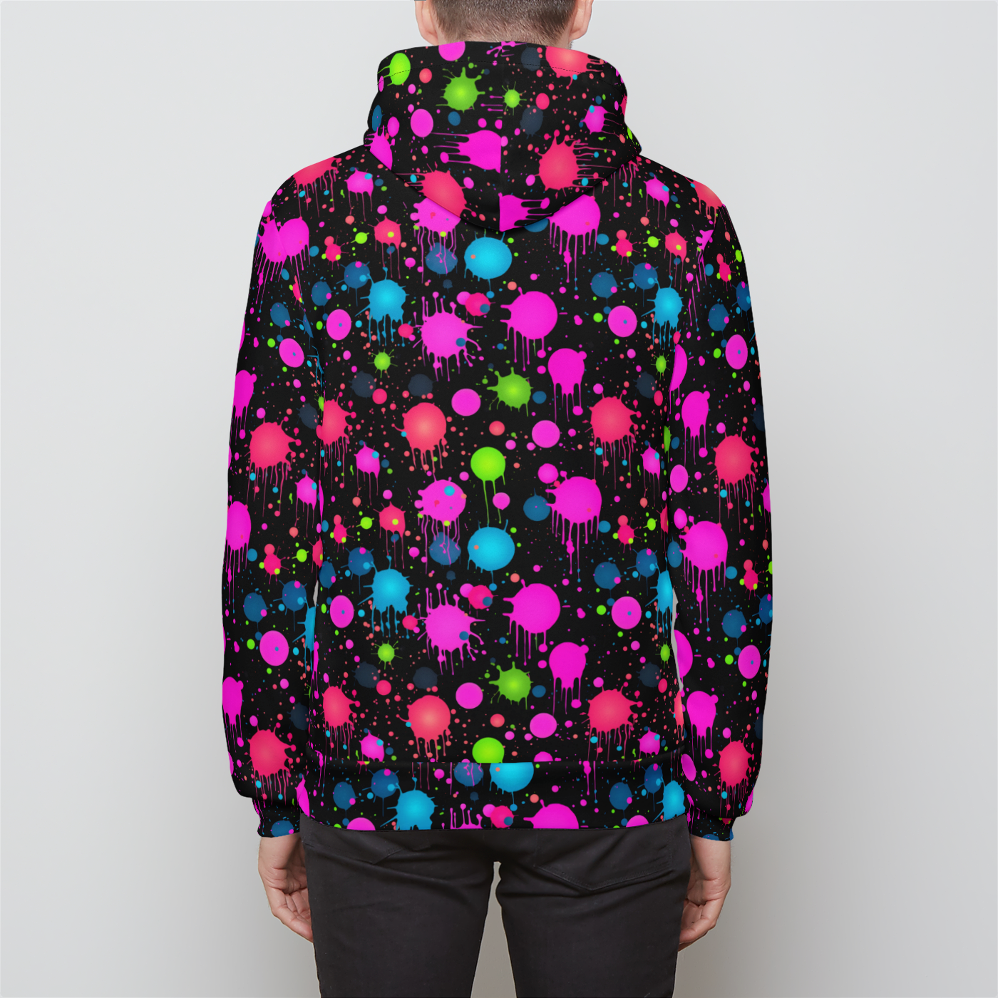 Neon Spark Unisex Zip-Up Hoodie