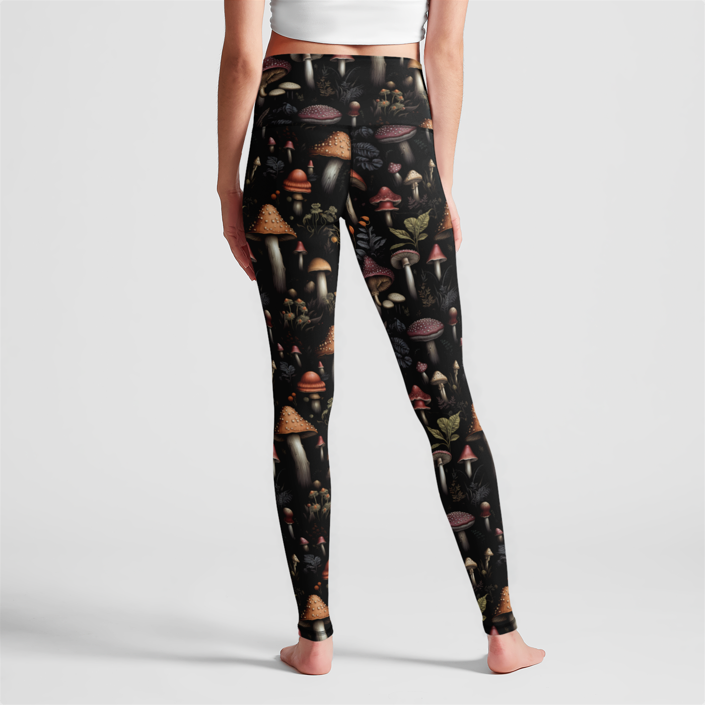 Trippy Toadstools High Waist Leggings