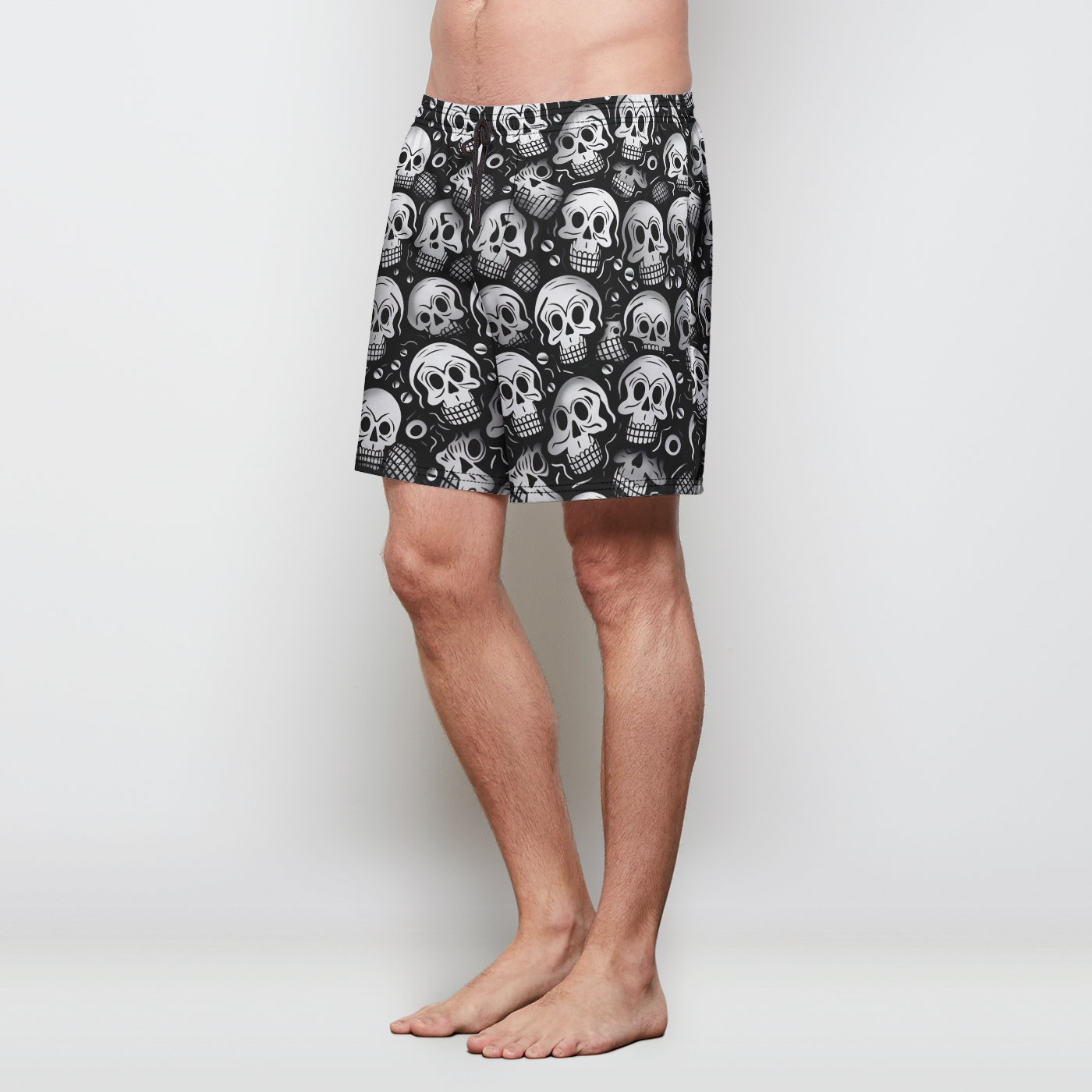 Cyber Skull Invasion Men's Swim Shorts