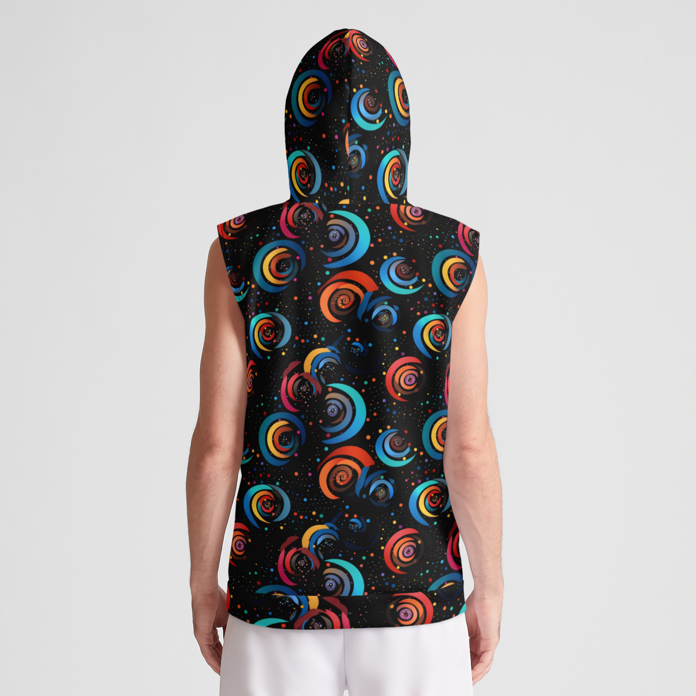 Spiral Spectrum Sleeveless Pullover Hoodie