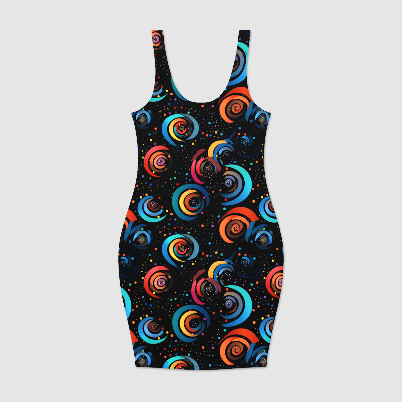 Spiral Spectrum Bodycon Dress