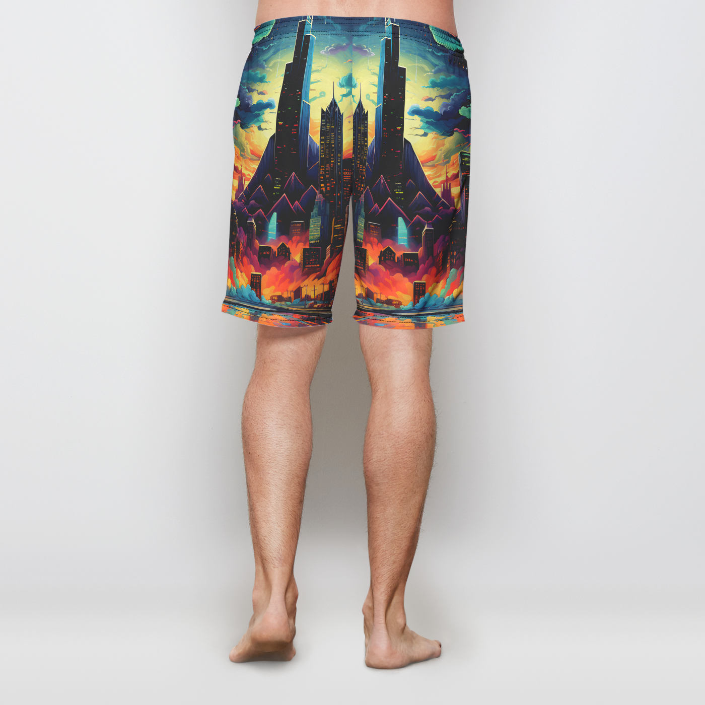 Psychedelic Metropolis Men's Shorts