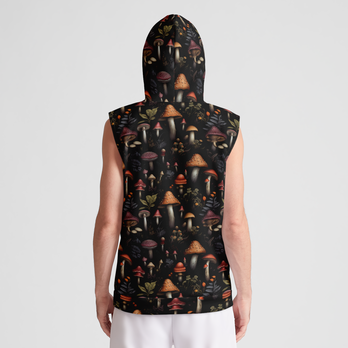 Trippy Toadstools Sleeveless Pullover Hoodie