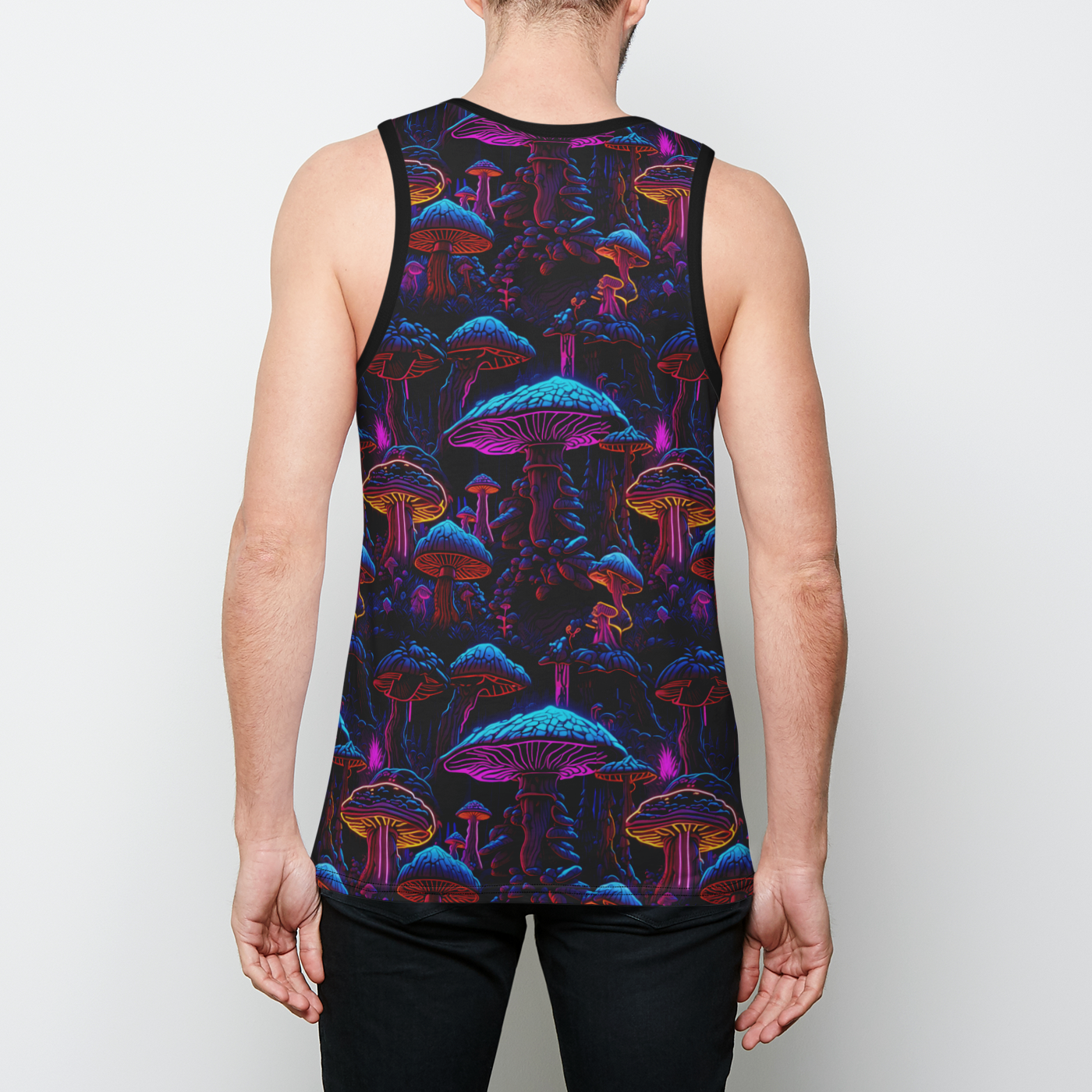 Neon Mushroom Meltdown Men's Tank