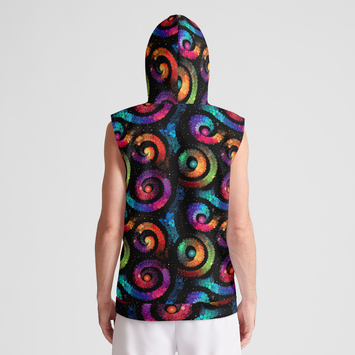 Swirling Serenade Sleeveless Pullover Hoodie