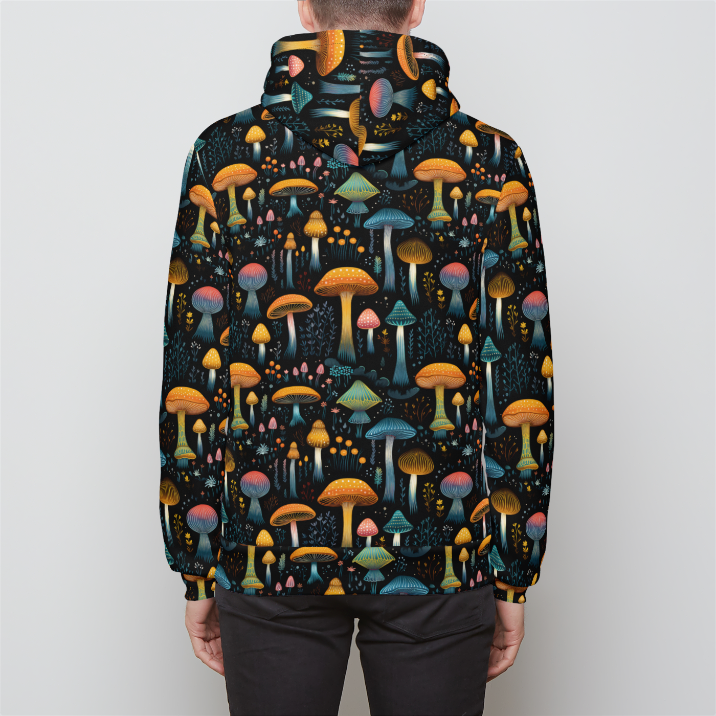 Hypnotic Fungal Fantasy Unisex Zip-Up Hoodie