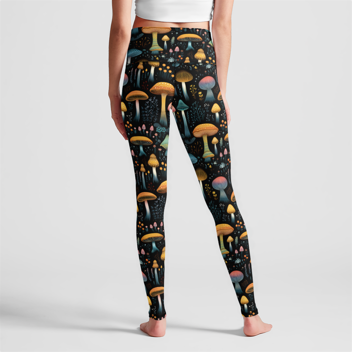 Hypnotic Fungal Fantasy High Waist Leggings