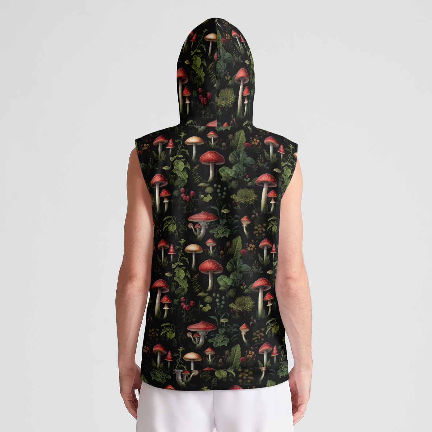 Psychedelic Pizzazz Caps Sleeveless Pullover Hoodie