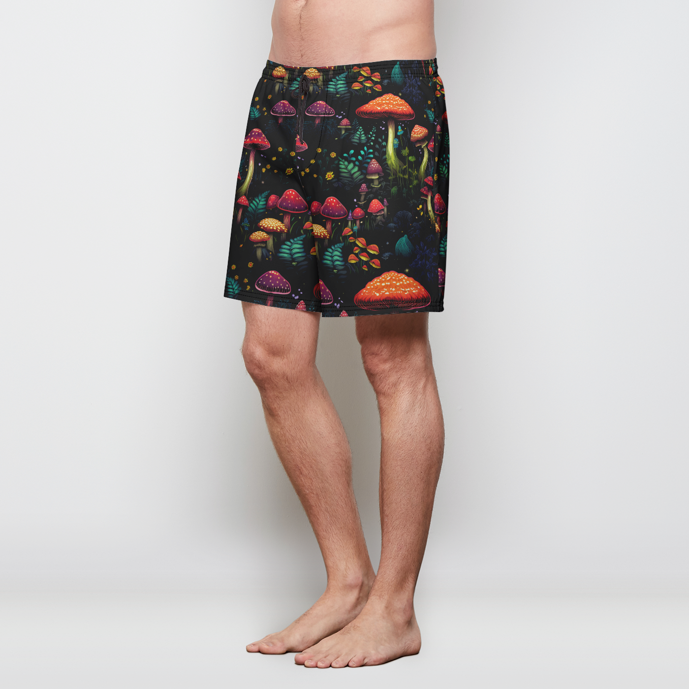 Psychedelic Fungi Frenzy Men's Swim Shorts