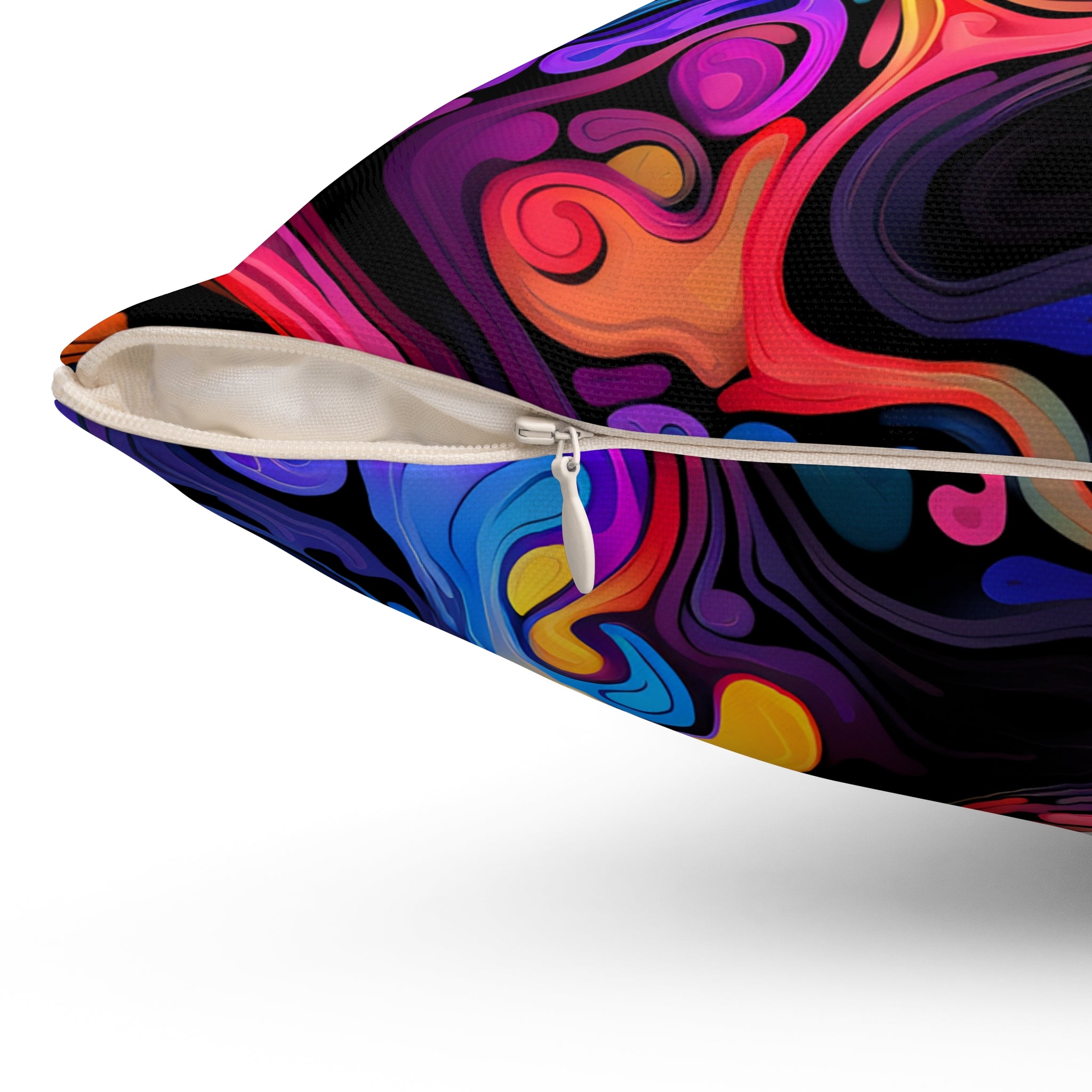 Psychedelic Whirlwind Square Pillow