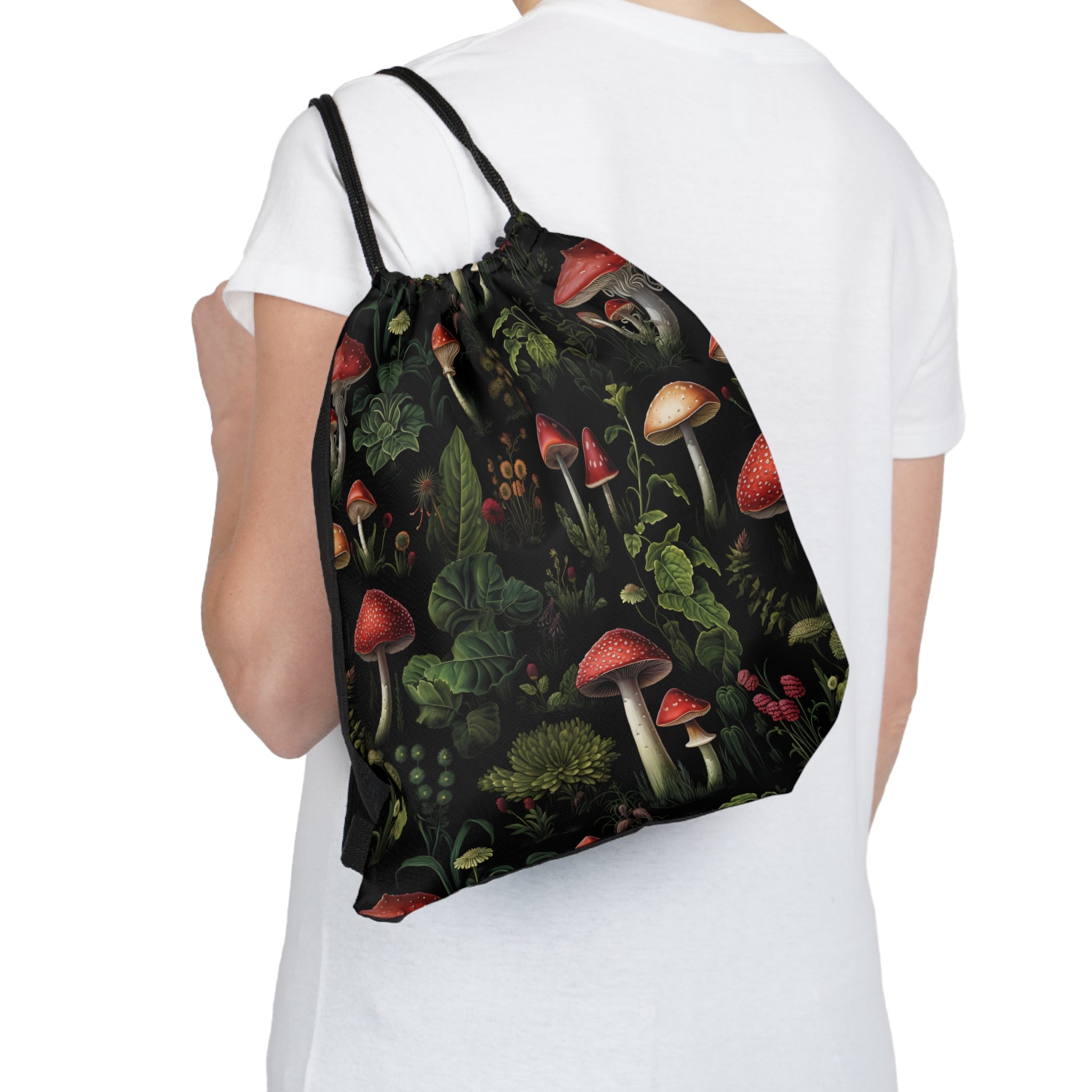 Psychedelic Pizzazz Caps Drawstring Bag