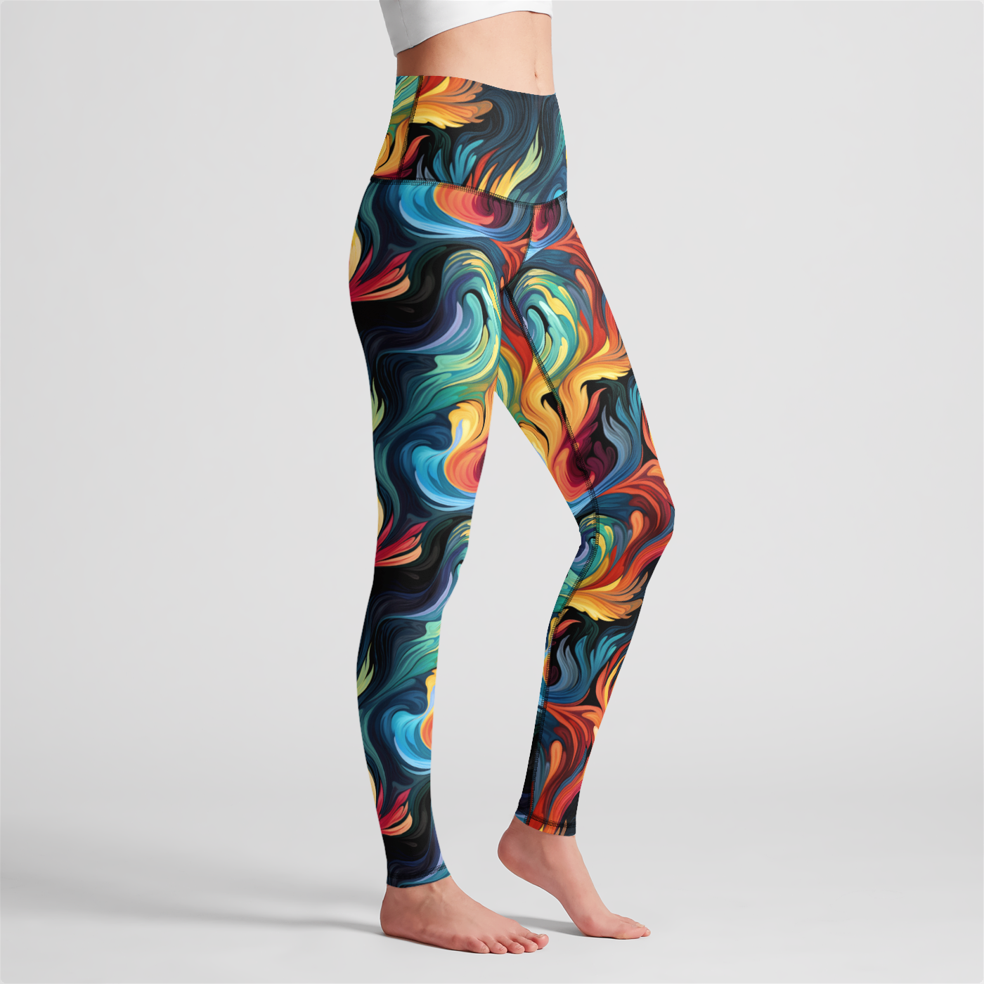 Technicolor Tranquility High Waist Leggings