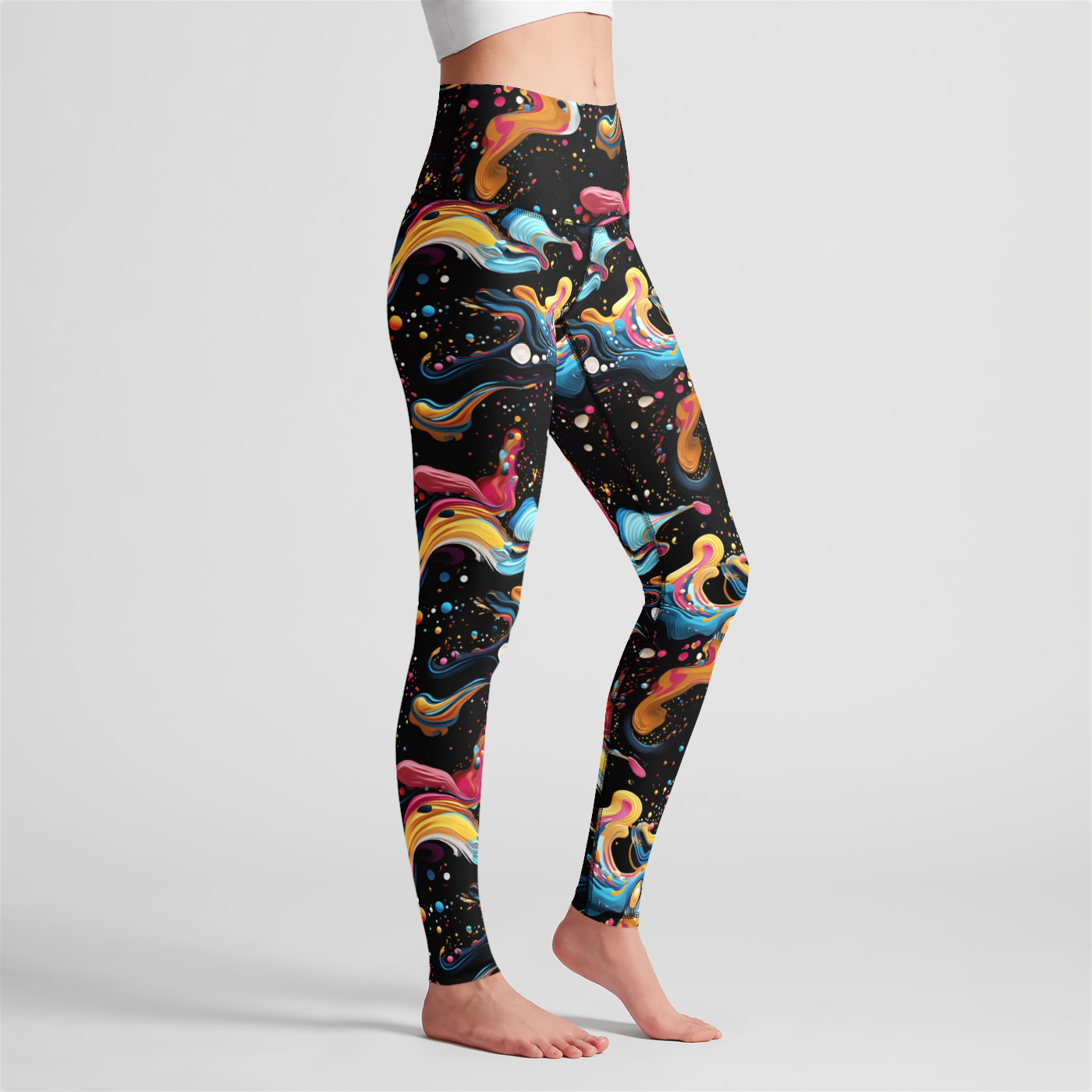 Trippy Tidal Wave High Waist Leggings