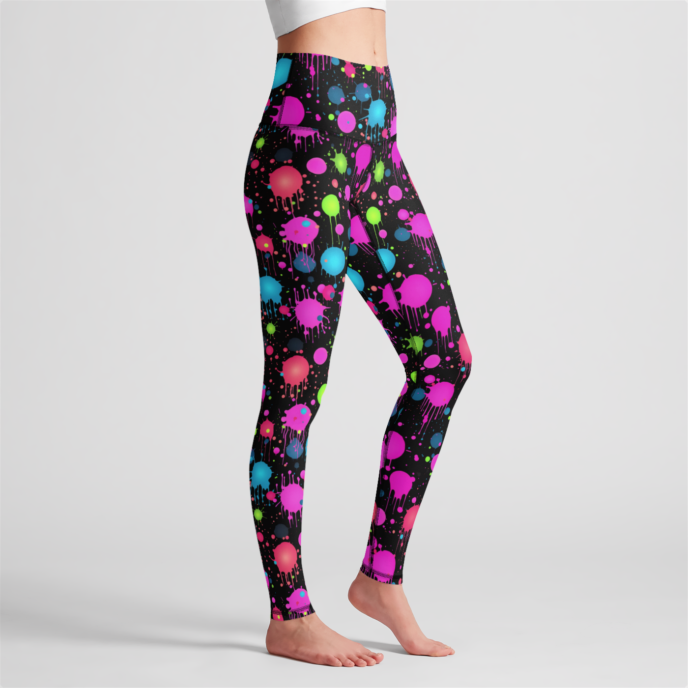 Neon Spark High Waist Leggings