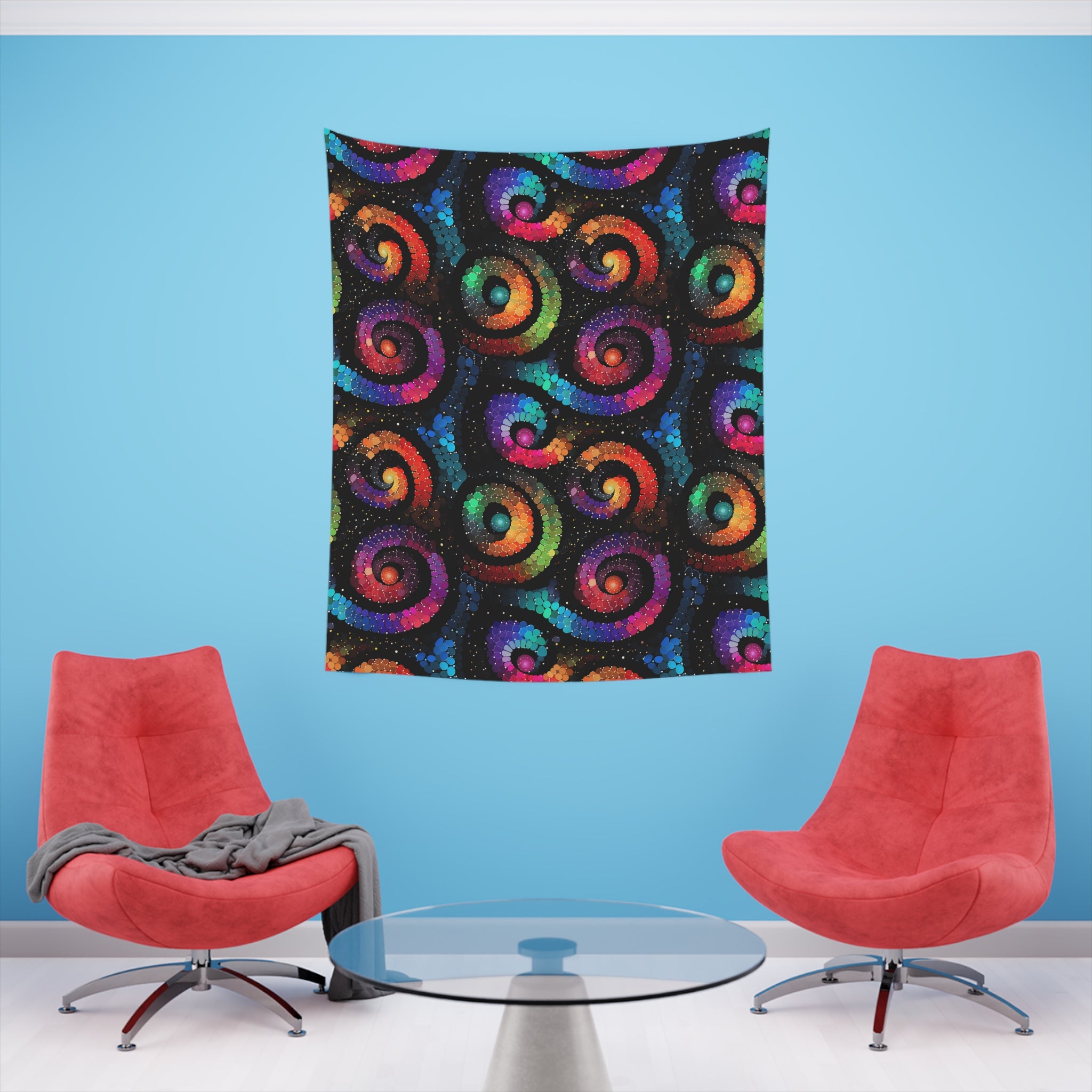 Swirling Serenade Printed Wall Tapestry