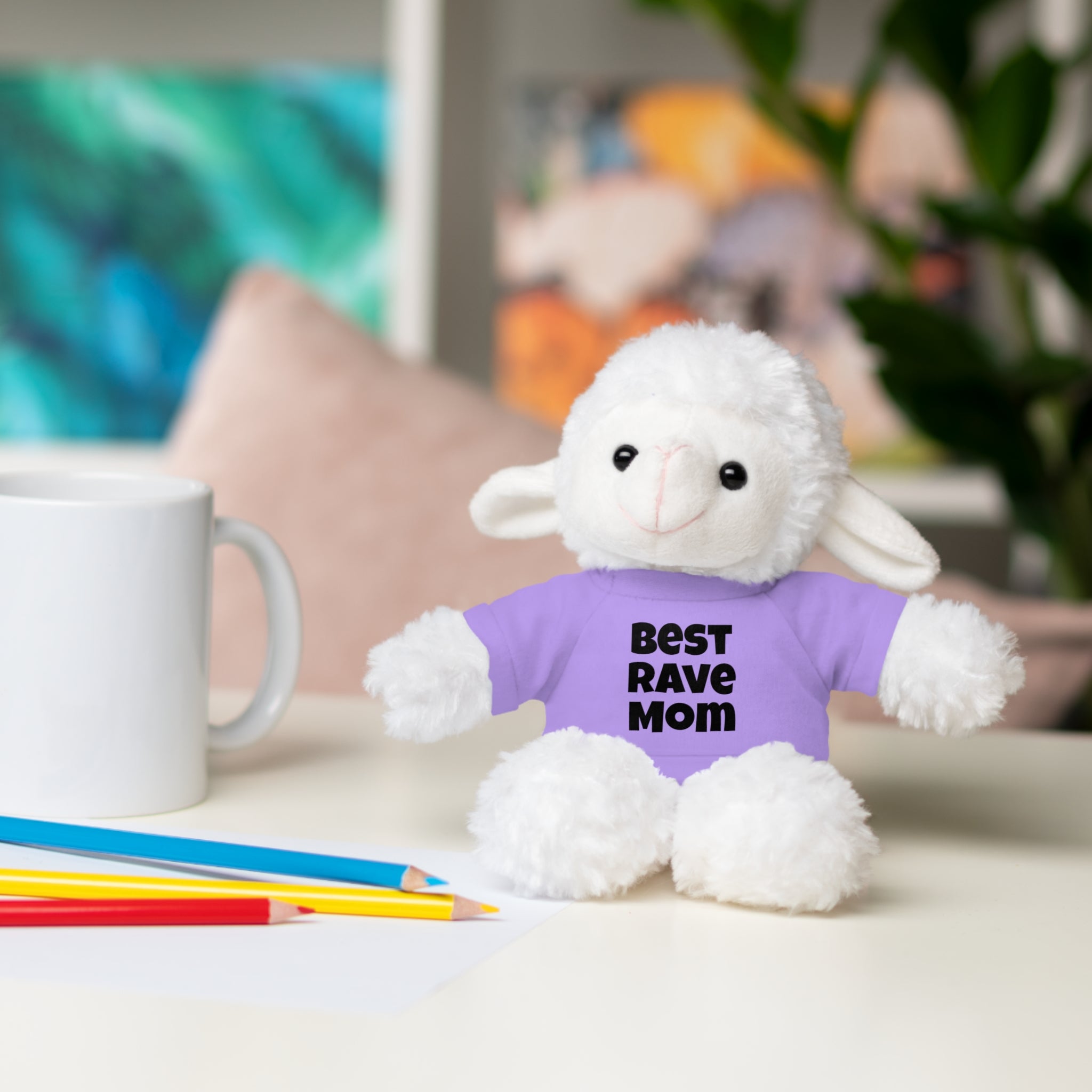 Best Rave Mom Stuffed Animal with Tee