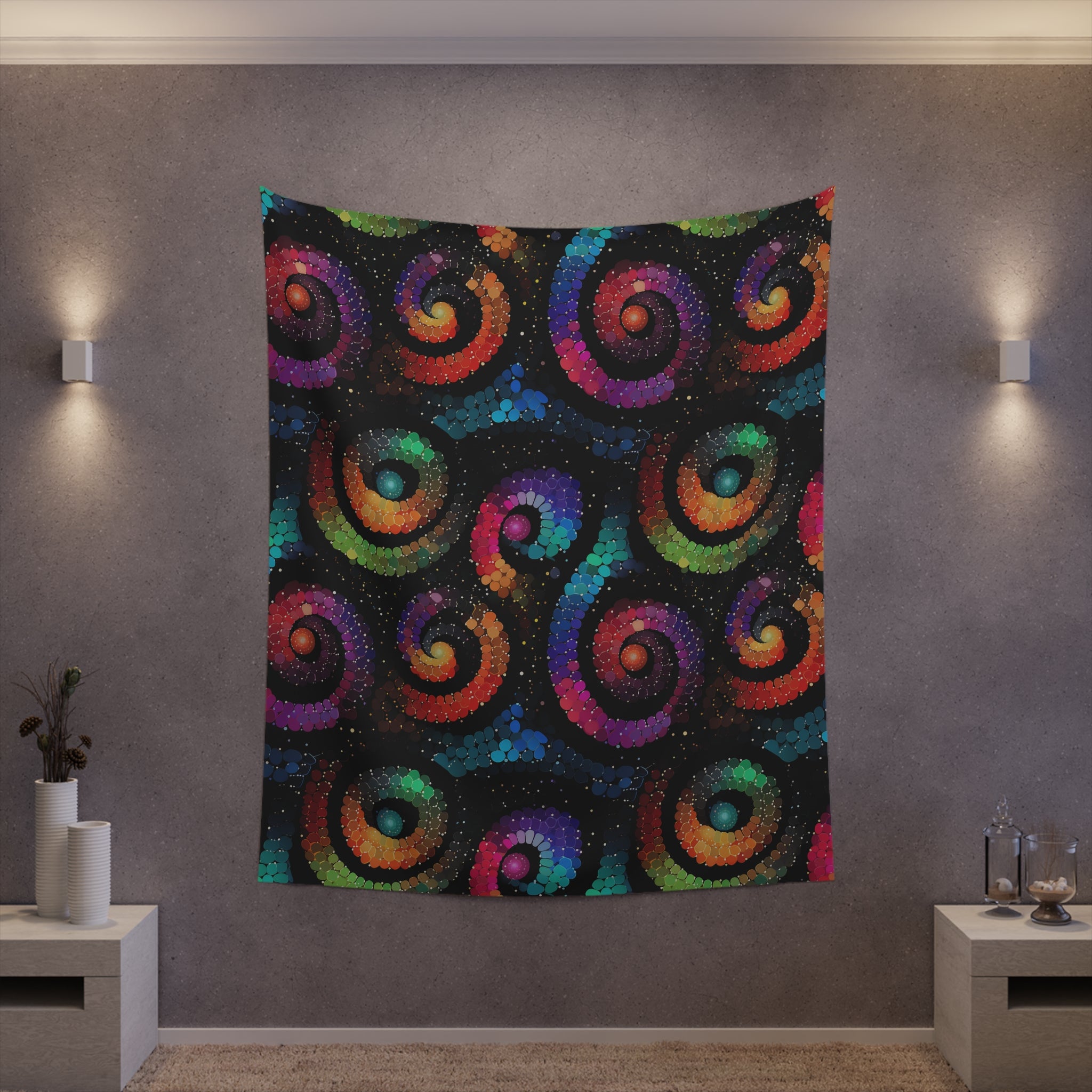 Swirling Serenade Printed Wall Tapestry