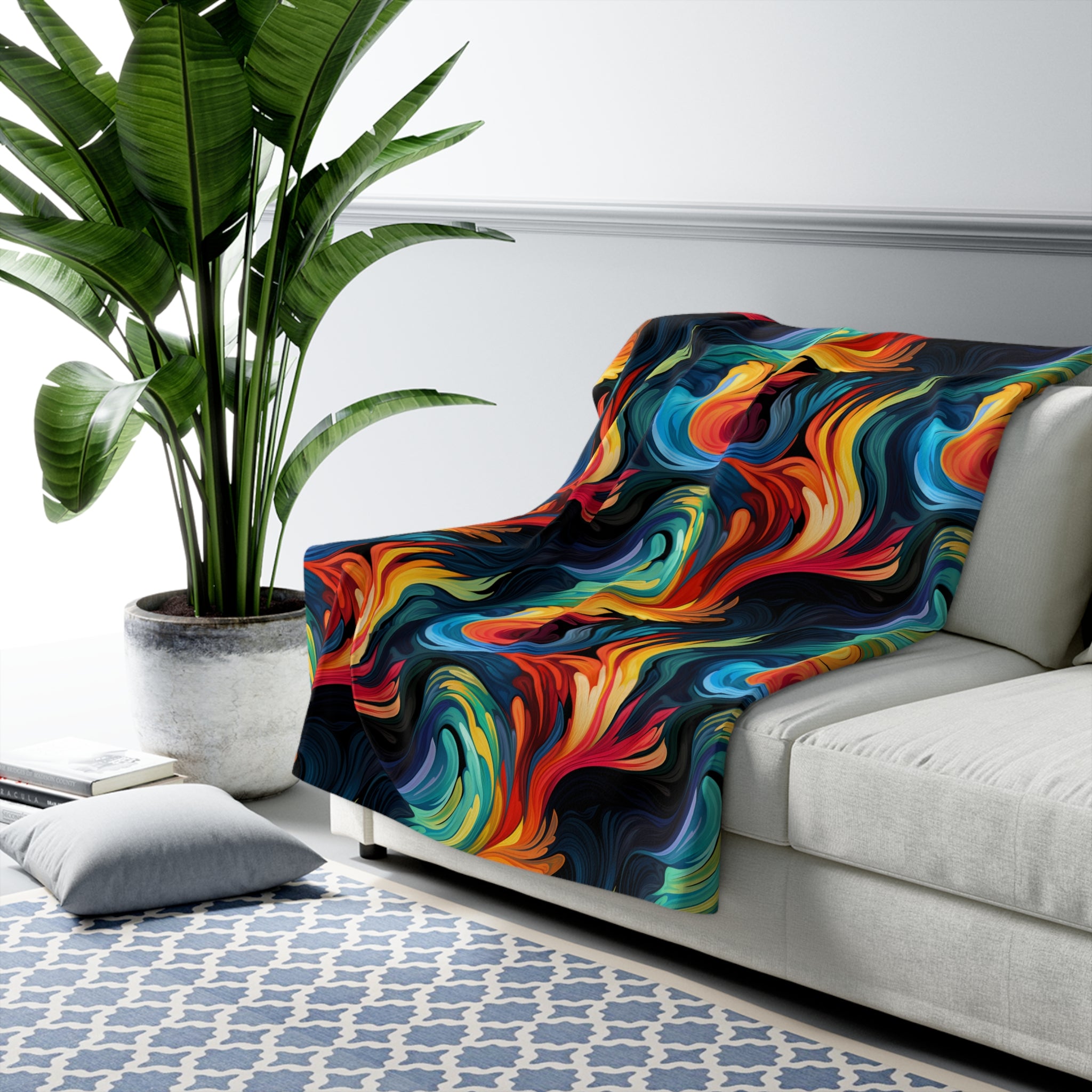 Technicolor Tranquility Fleece Blanket