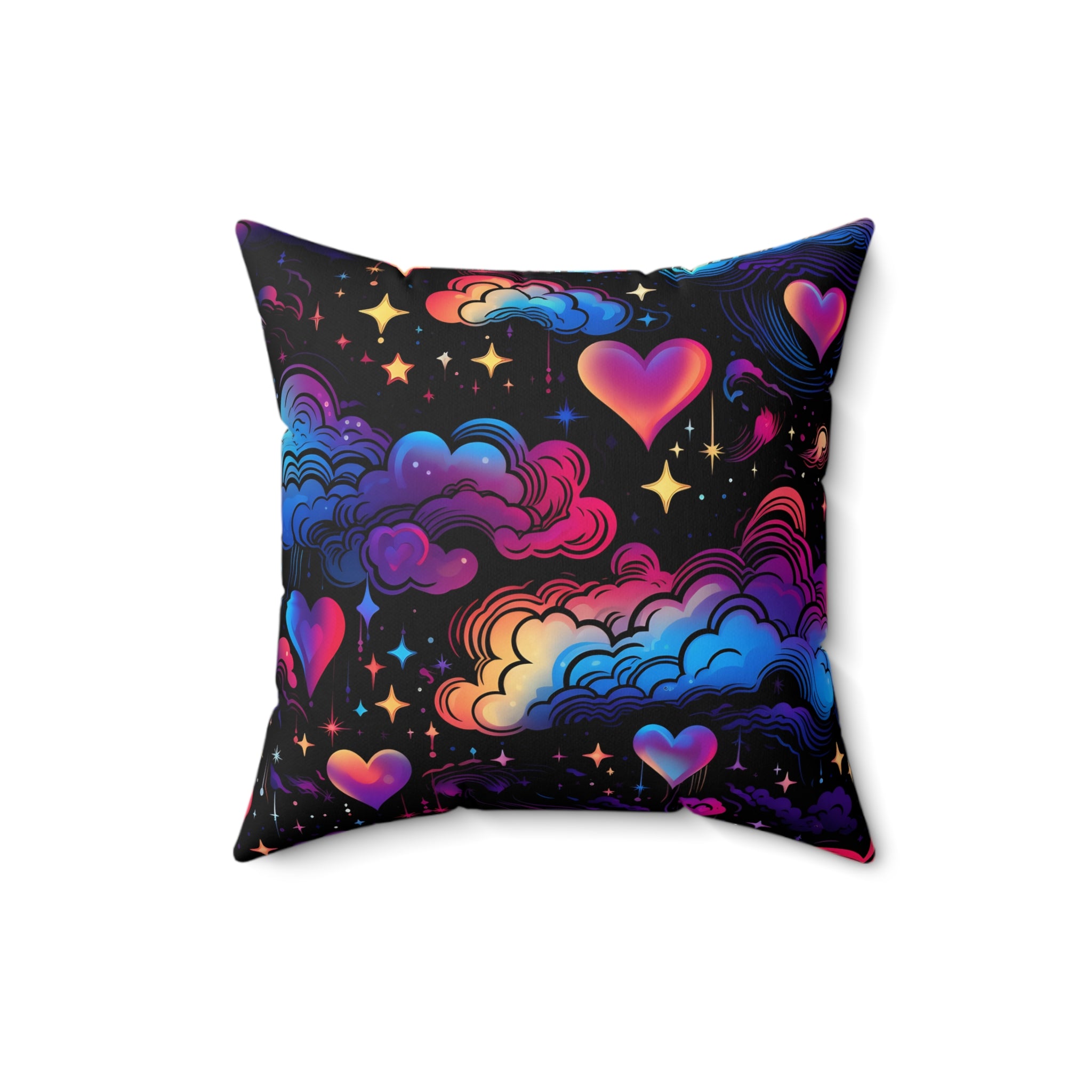 Twilight Heartglow Square Pillow