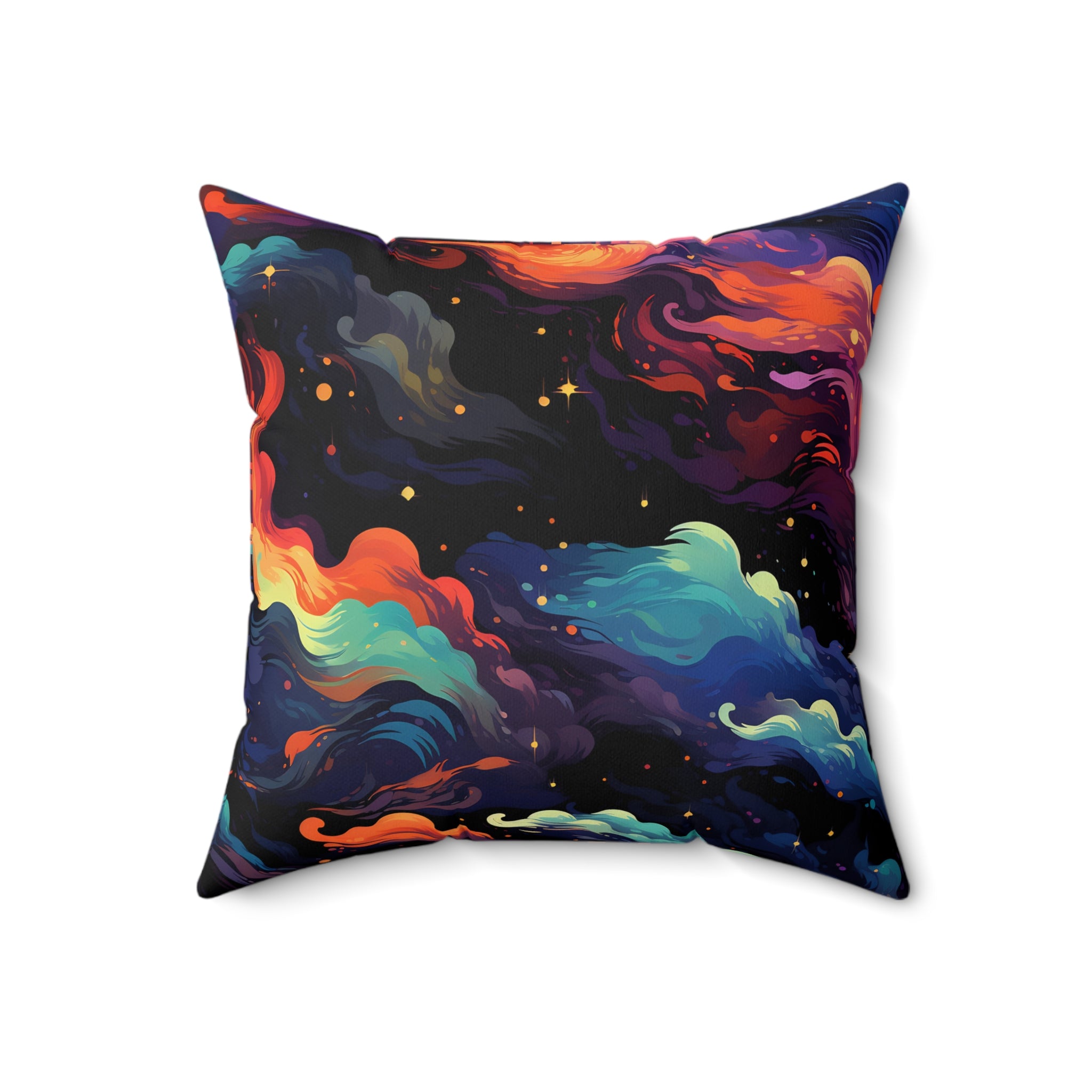 Chromatic Clouds Square Pillow