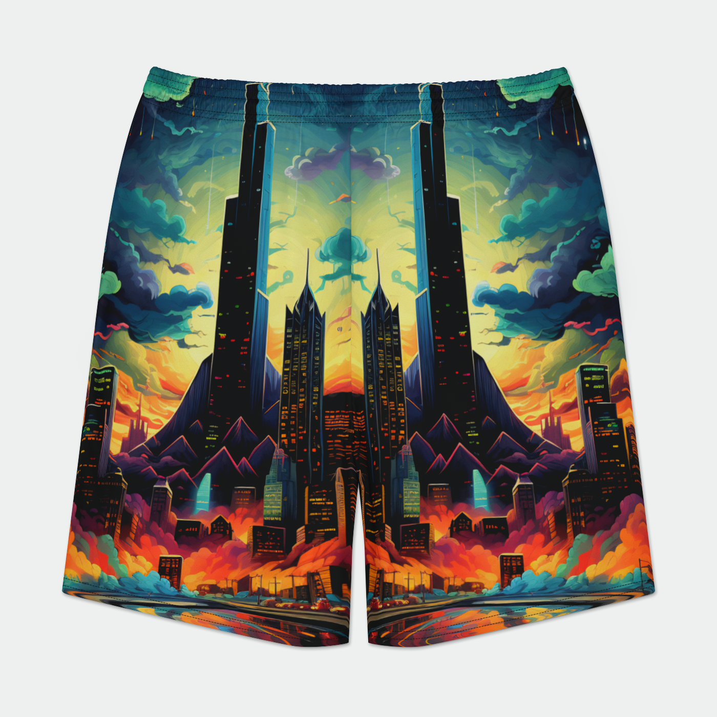 Psychedelic Metropolis Men's Shorts