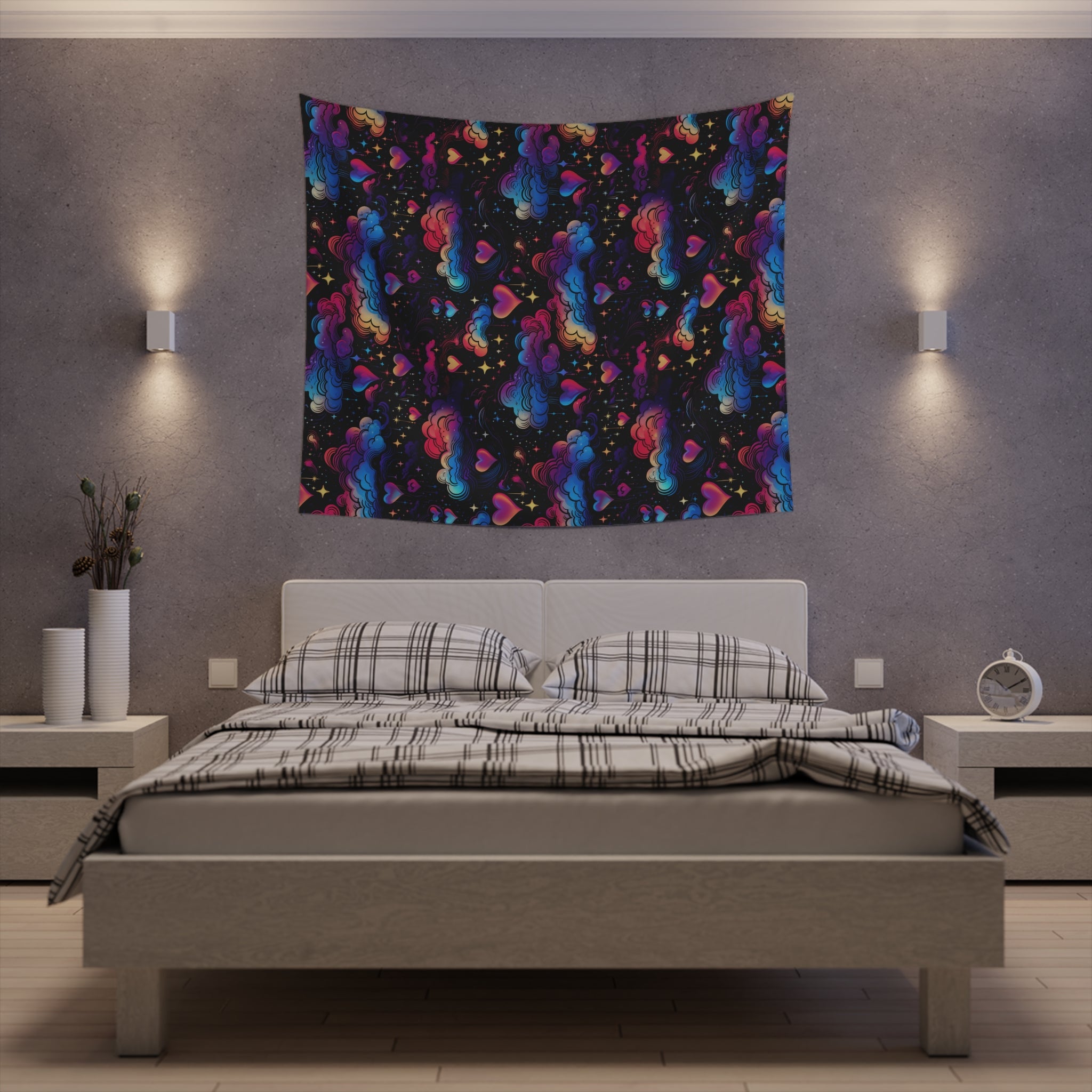 Twilight Heartglow Printed Wall Tapestry