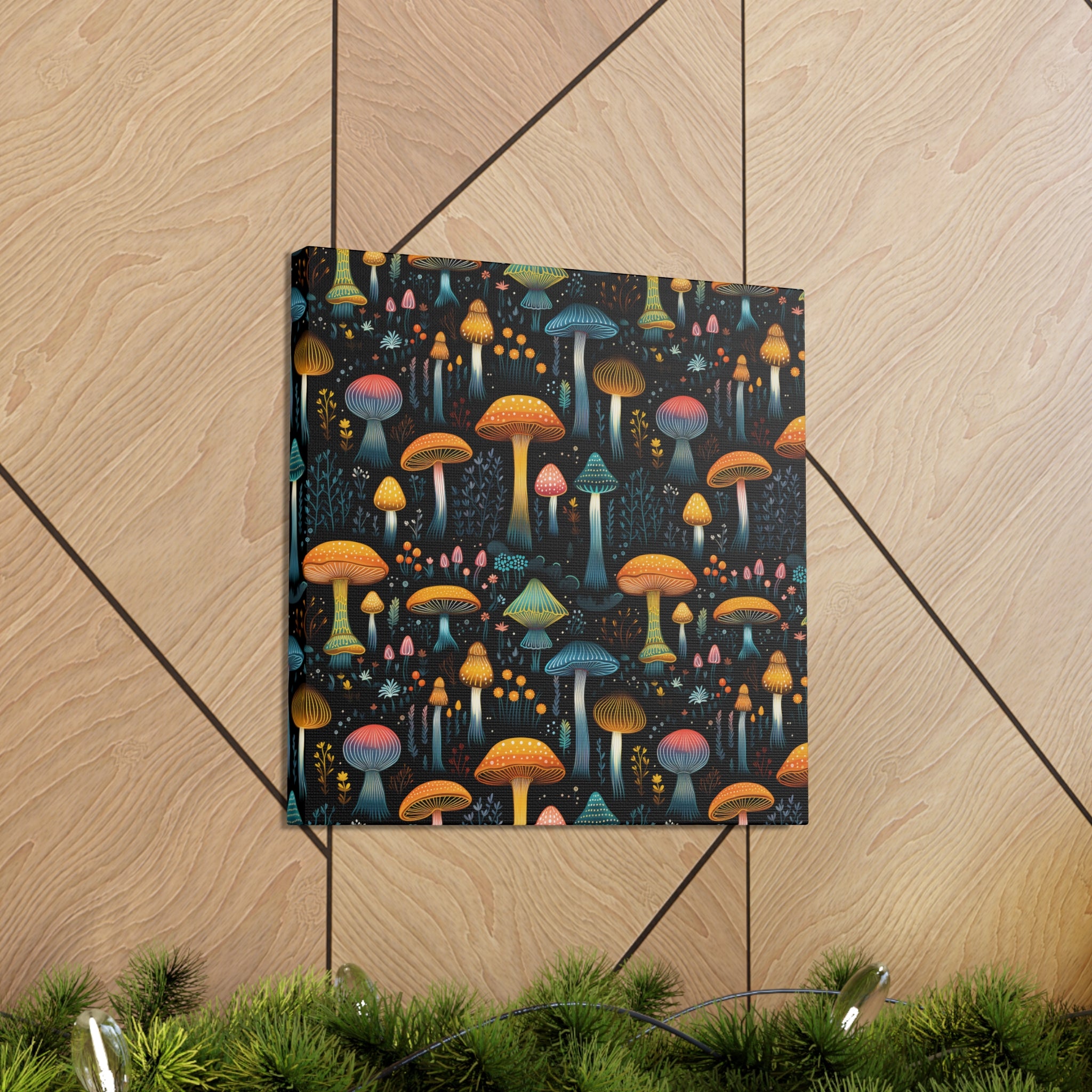 Hypnotic Fungal Fantasy Canvas Print Art