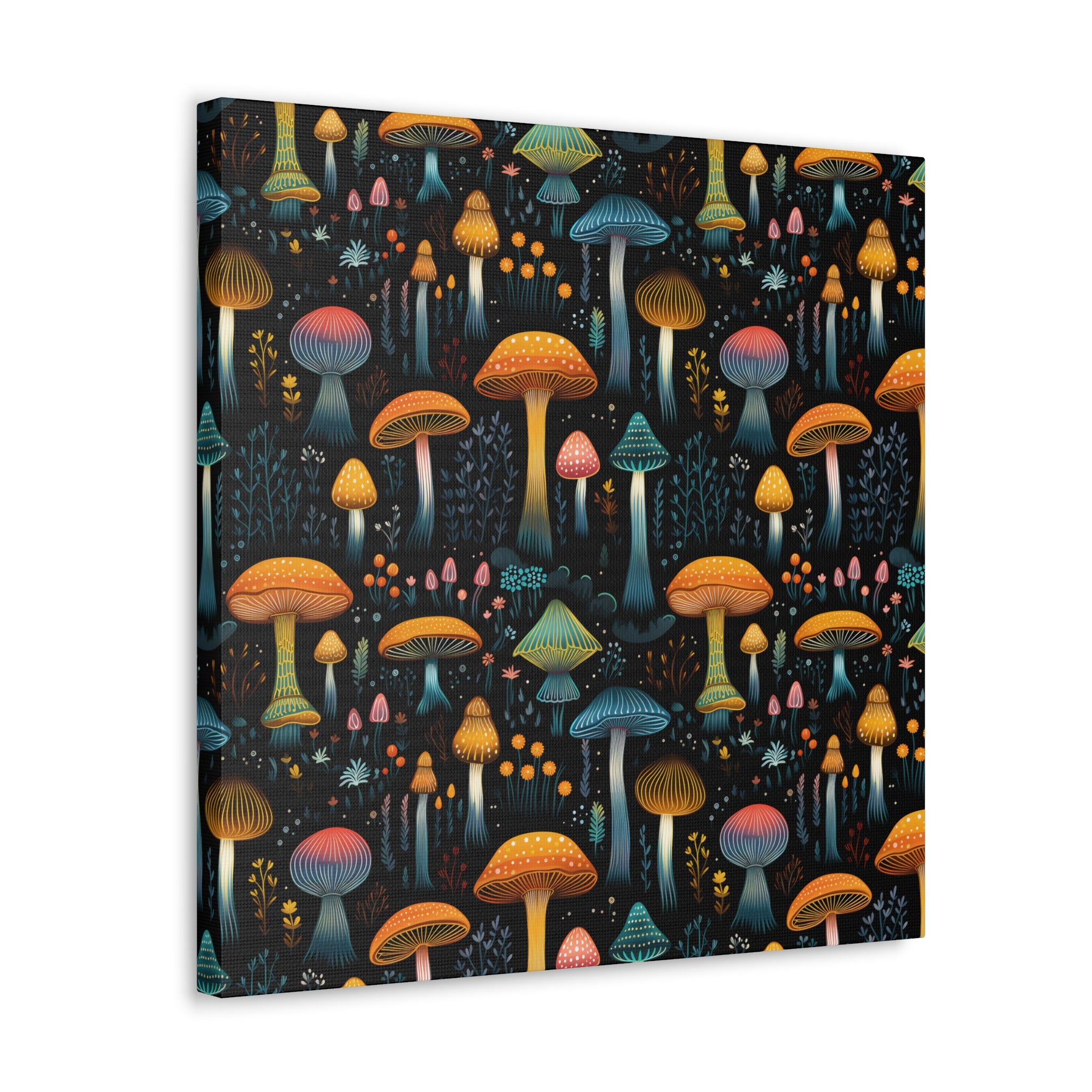 Hypnotic Fungal Fantasy Canvas Print Art