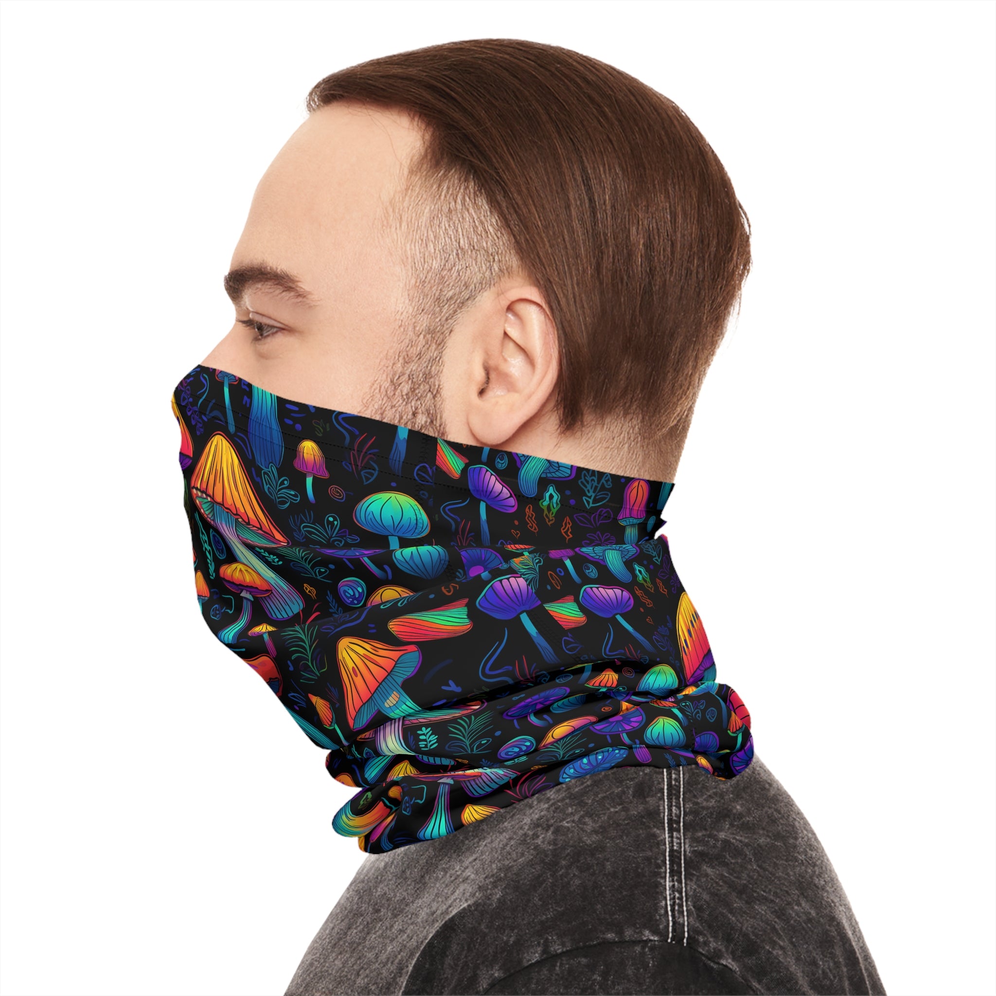 Neon Nostalgia Fungi Bandana Rave Mask