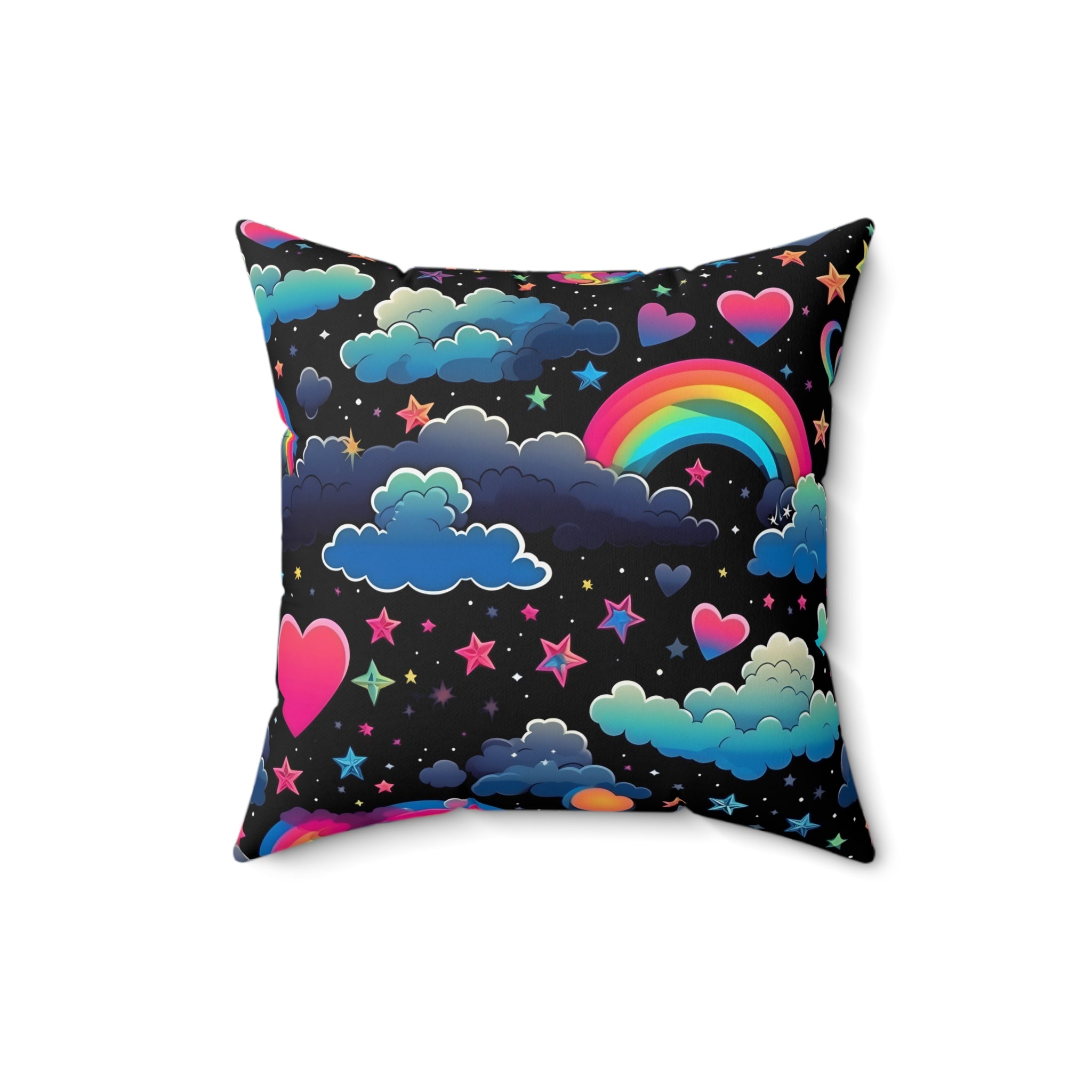 Rainbow Affection Square Pillow