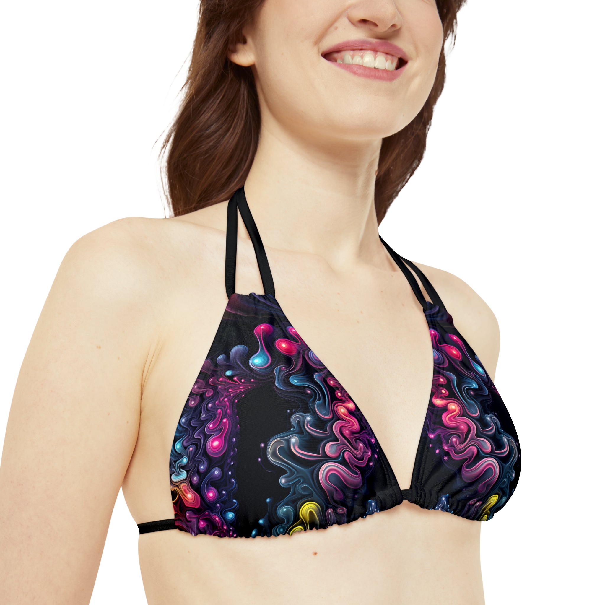 Kaleidoscopic Kinesis Strap Bikini Set