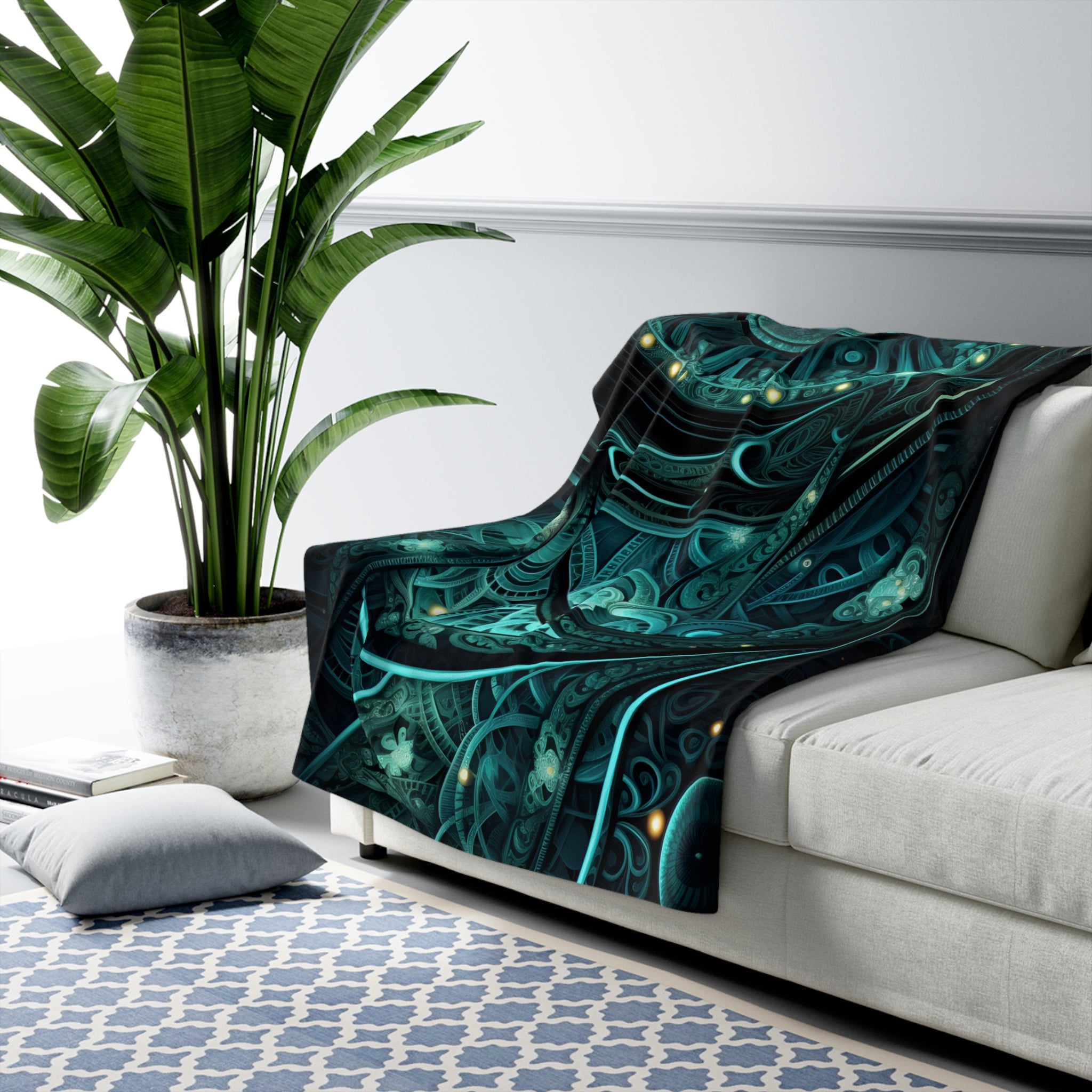 Geometric Enchantment Fleece Blanket