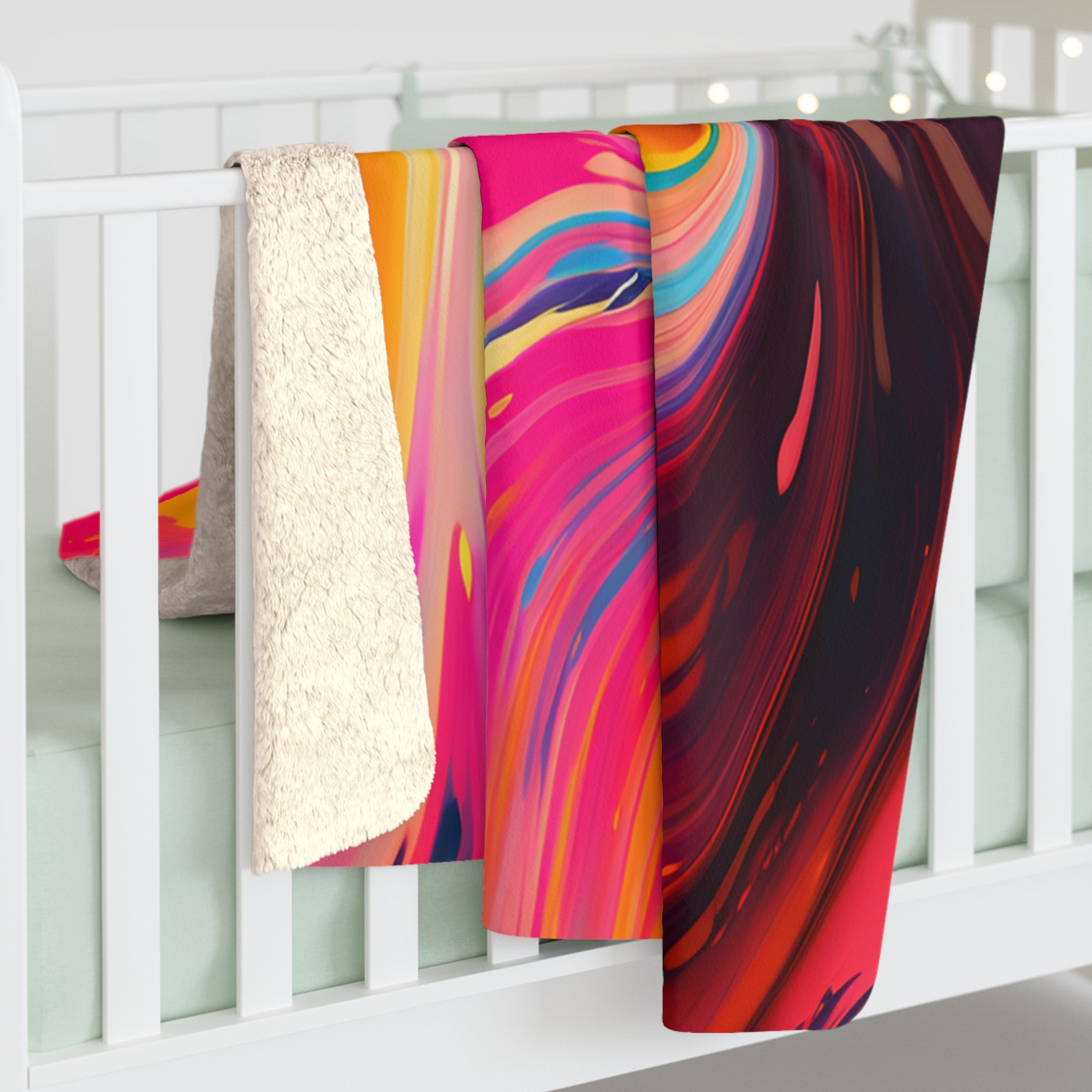 Psychedelic Swirls Fleece Blanket