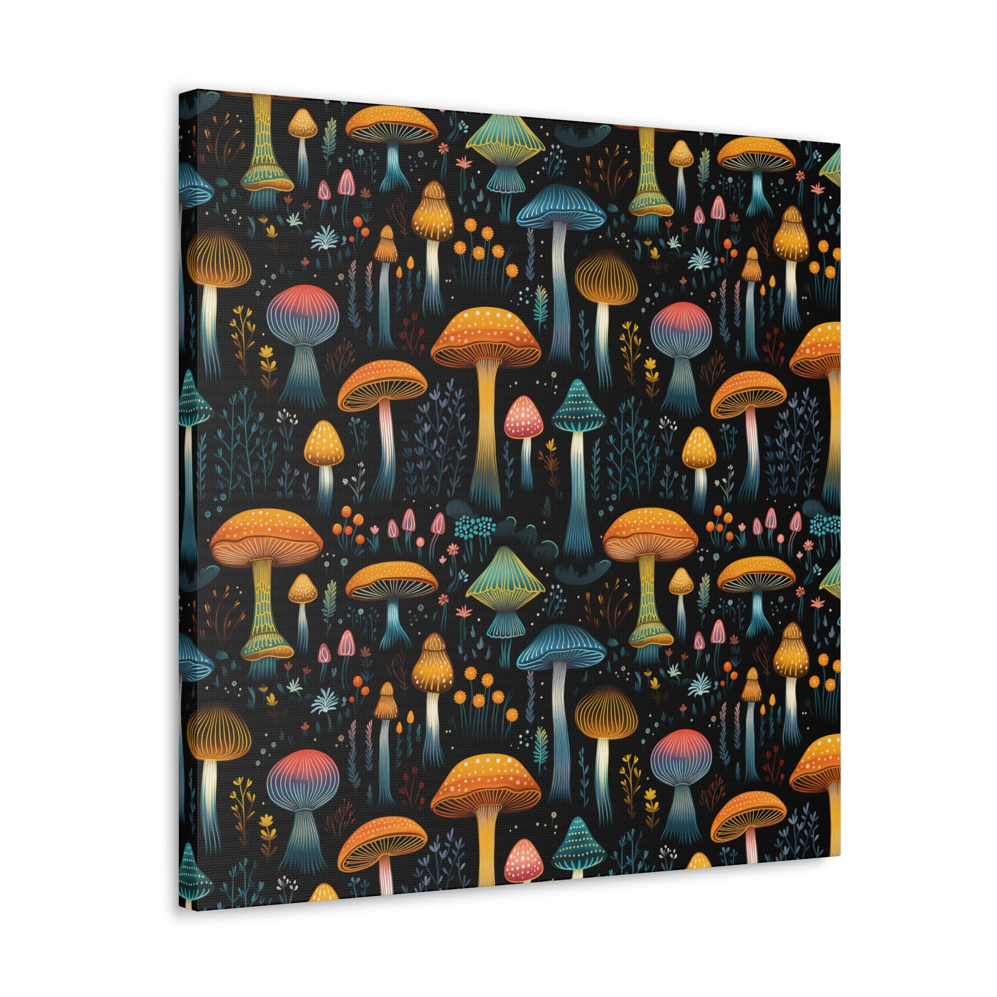 Hypnotic Fungal Fantasy Canvas Print Art