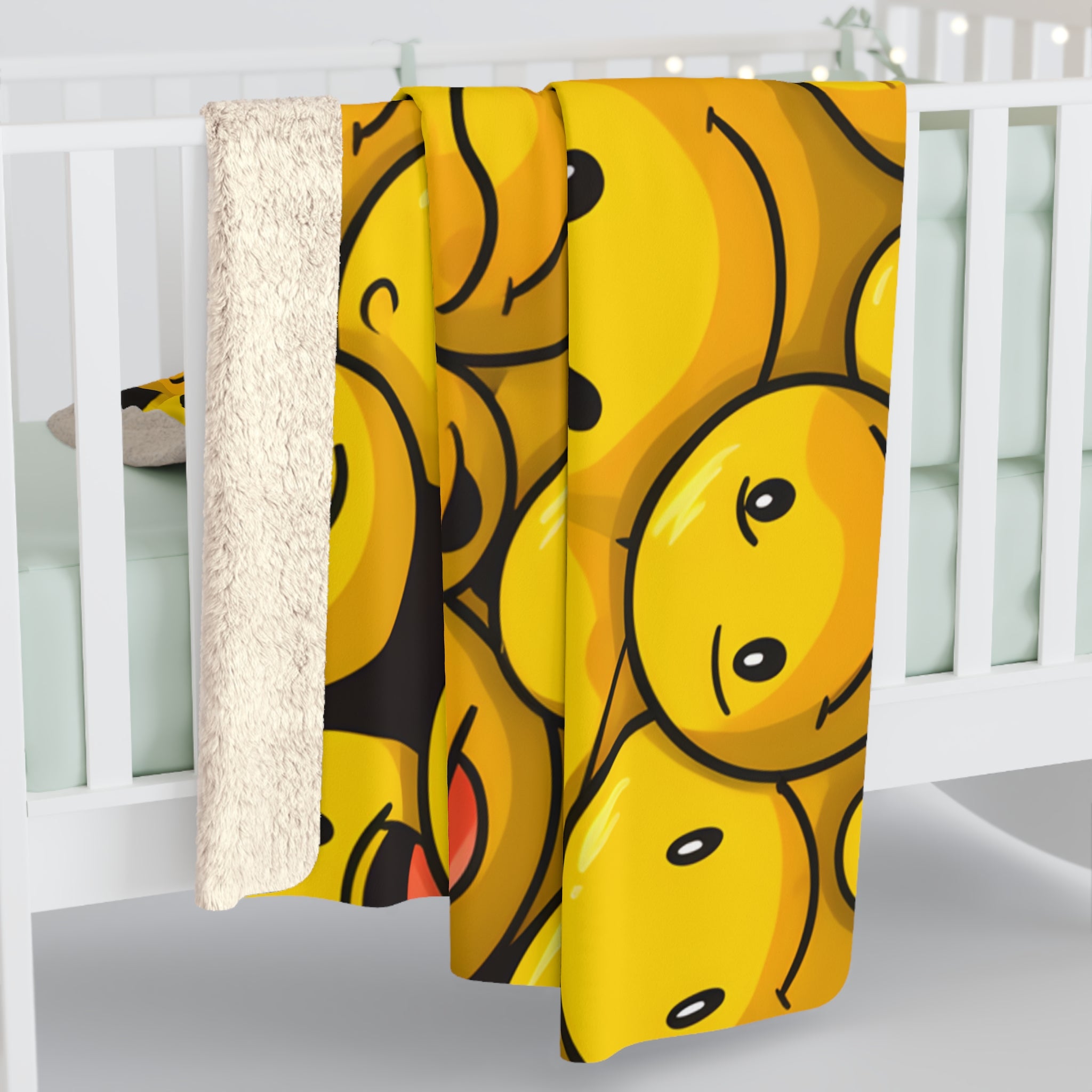 Smiley Shuffle Fleece Blanket