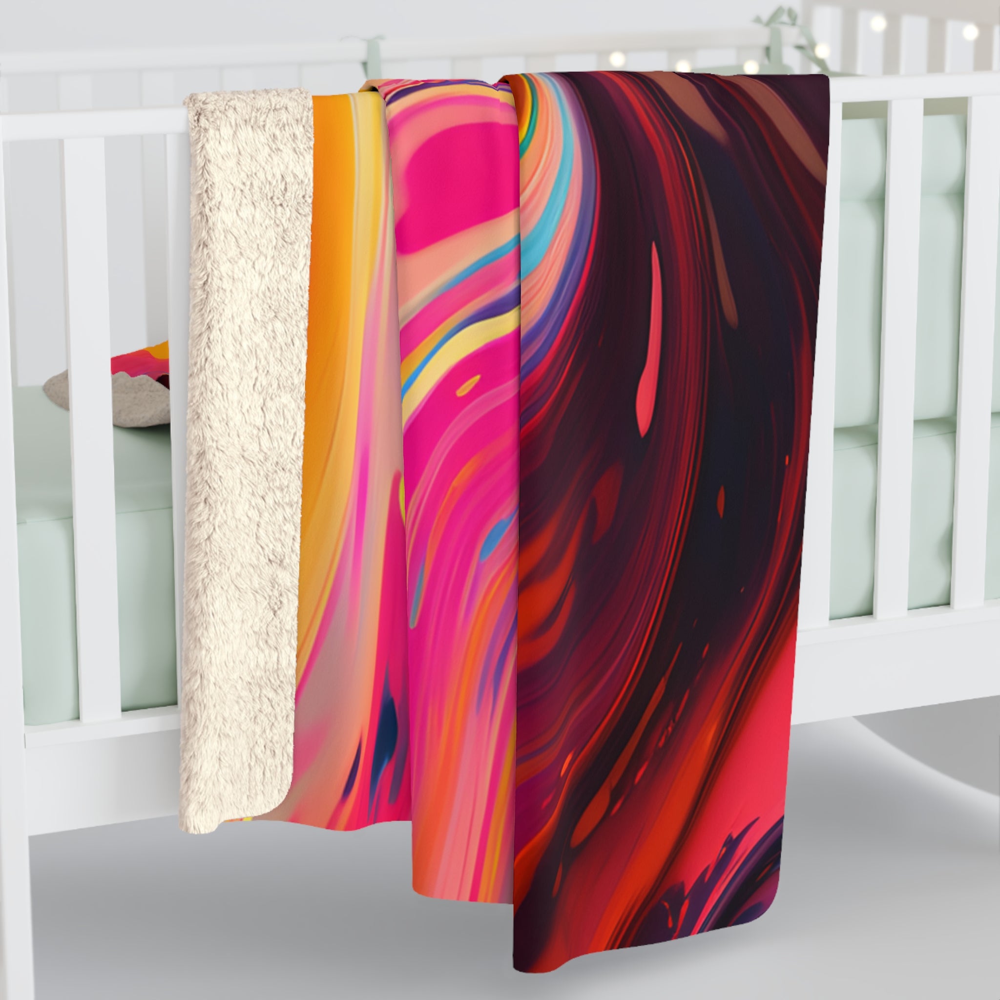 Psychedelic Swirls Fleece Blanket