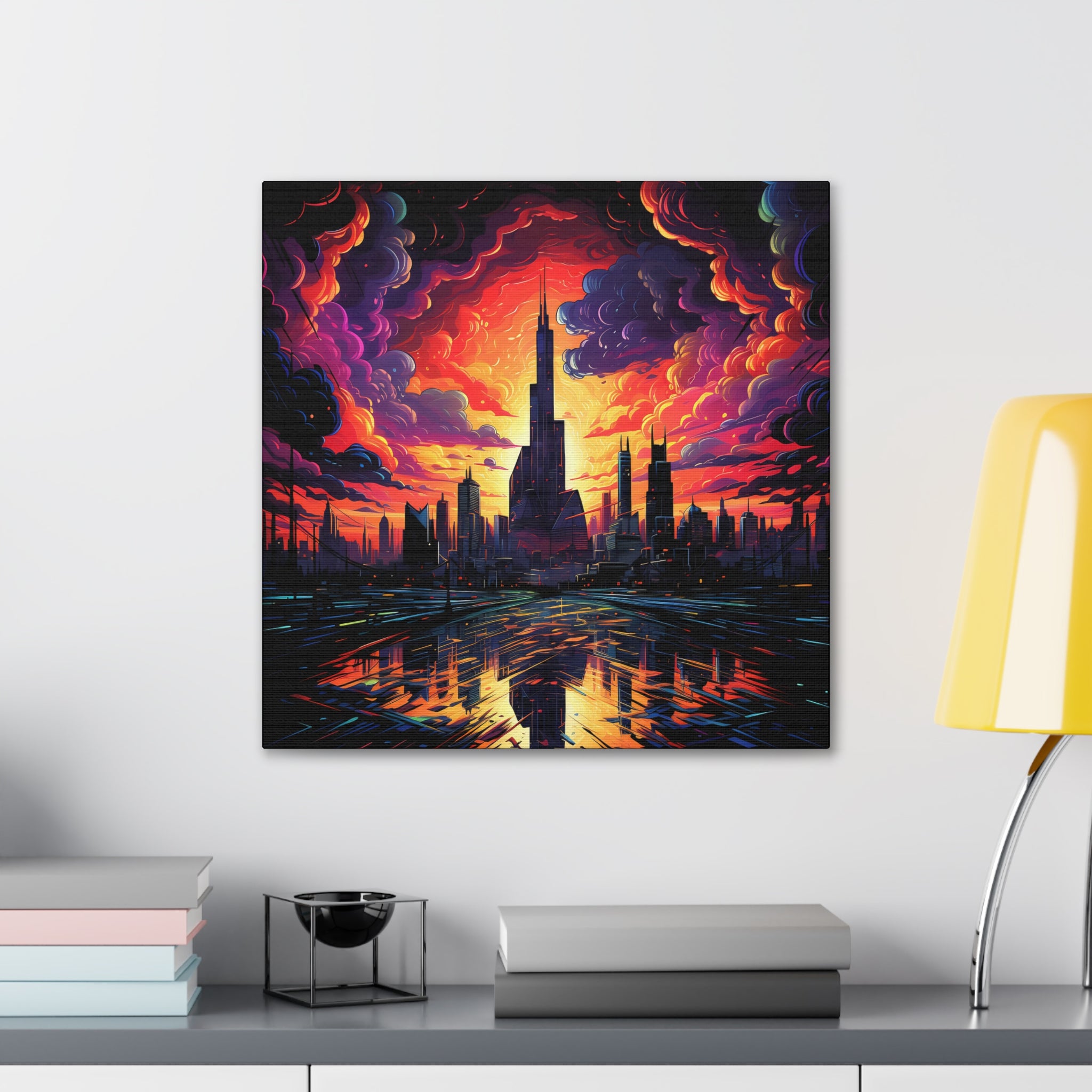 Techno Horizons Canvas Print Art