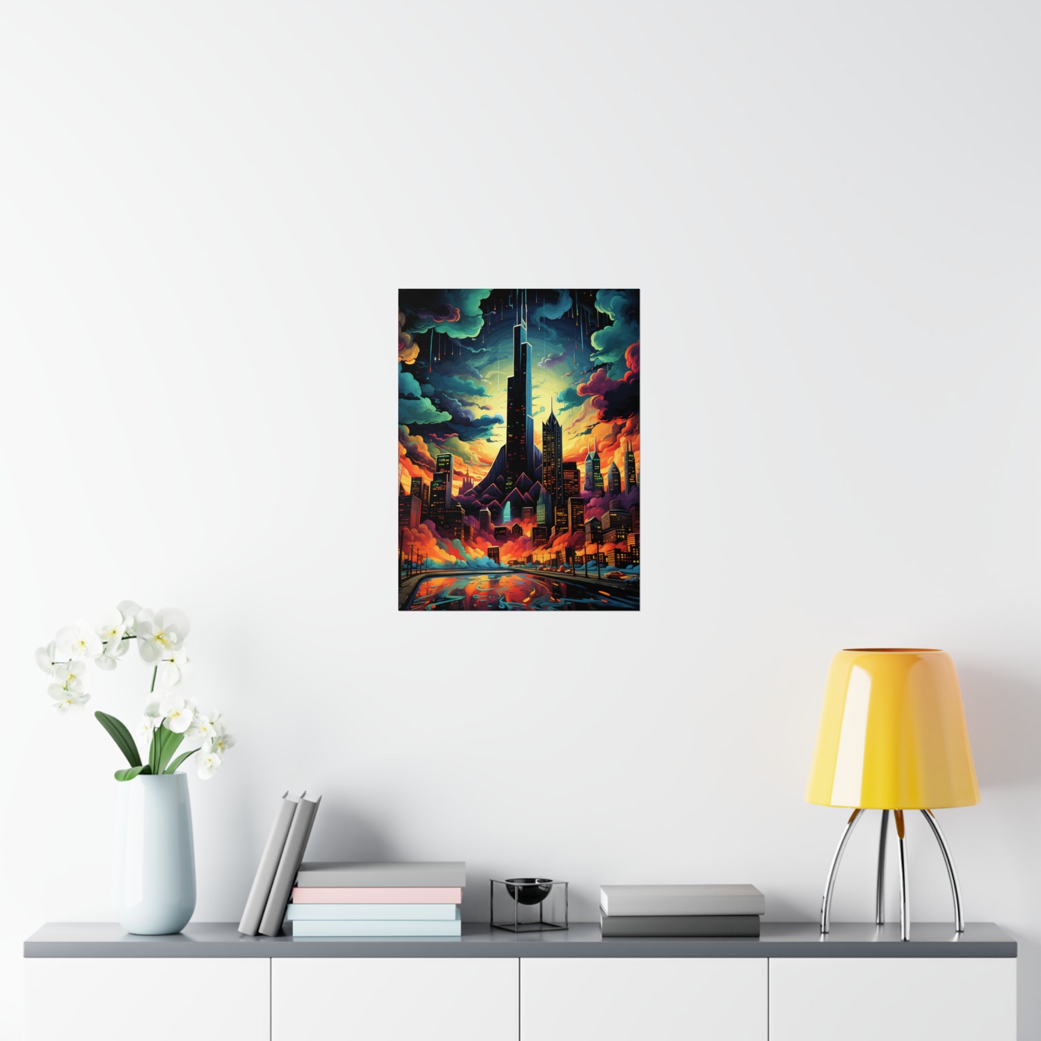 Psychedelic Metropolis Premium Matte Poster