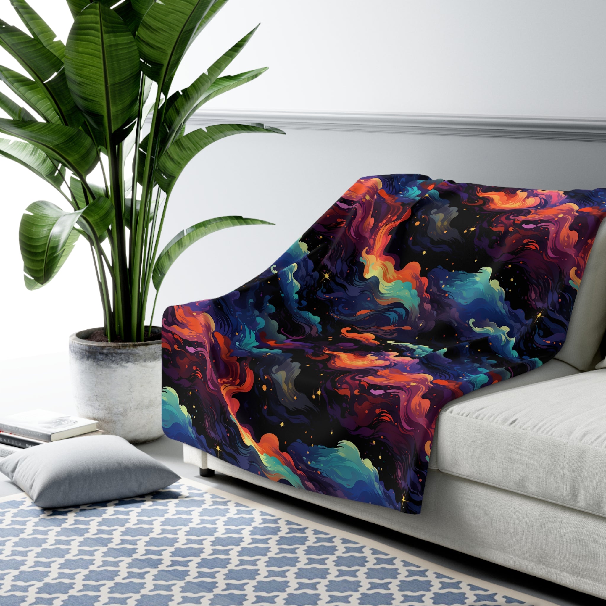 Chromatic Clouds Fleece Blanket