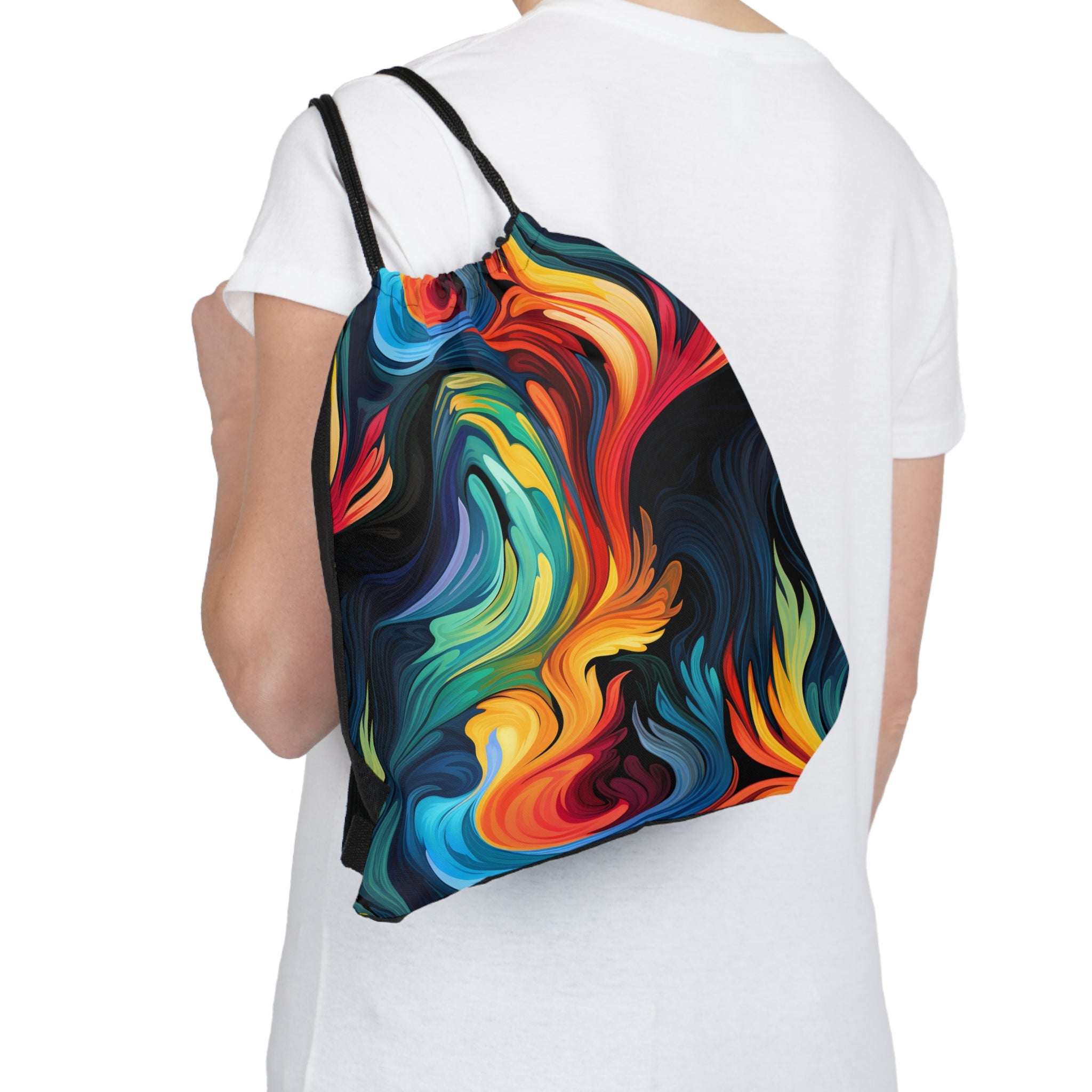 Technicolor Tranquility Drawstring Bag