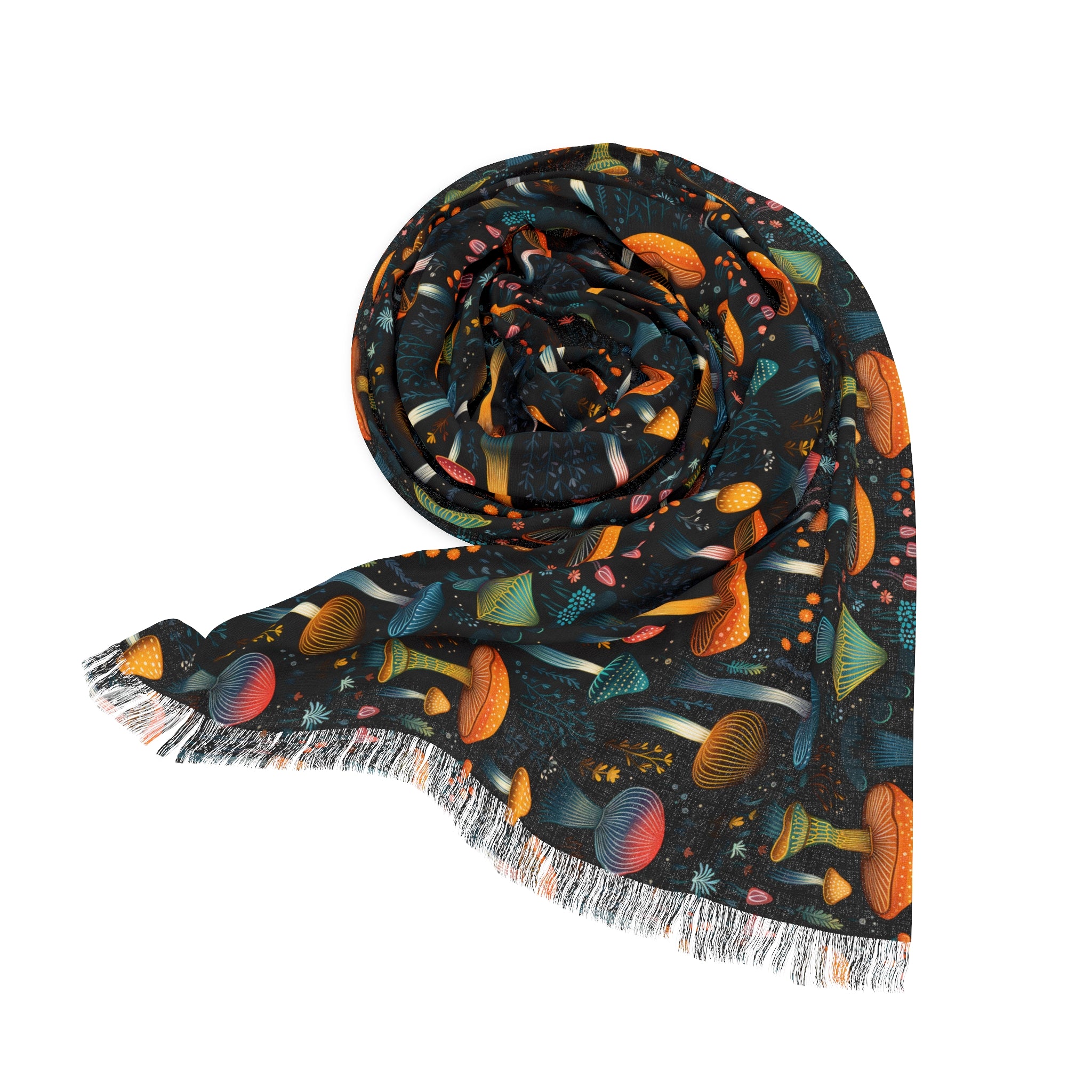 Hypnotic Fungal Fantasy Light Rave Scarf