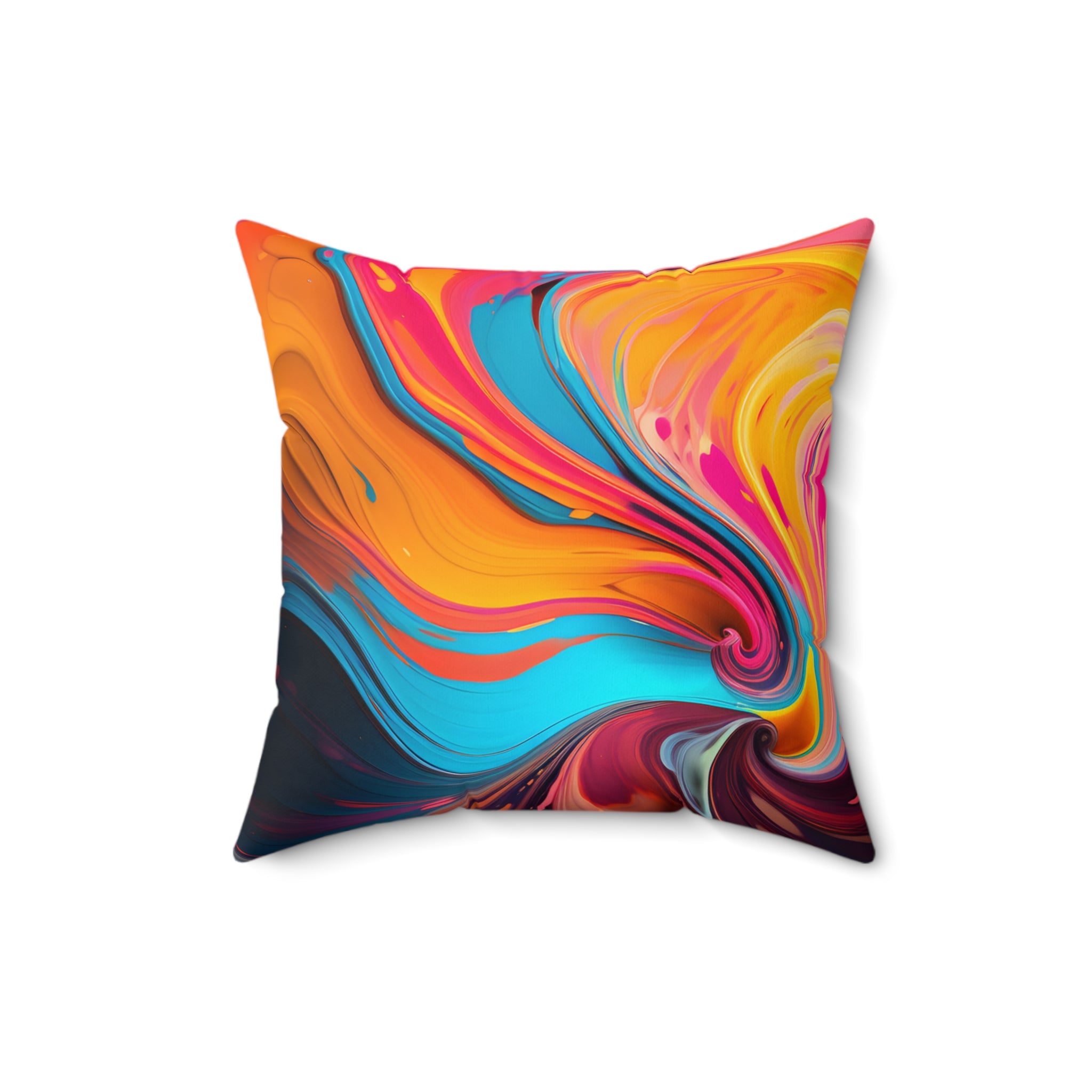 Psychedelic Swirls Square Pillow