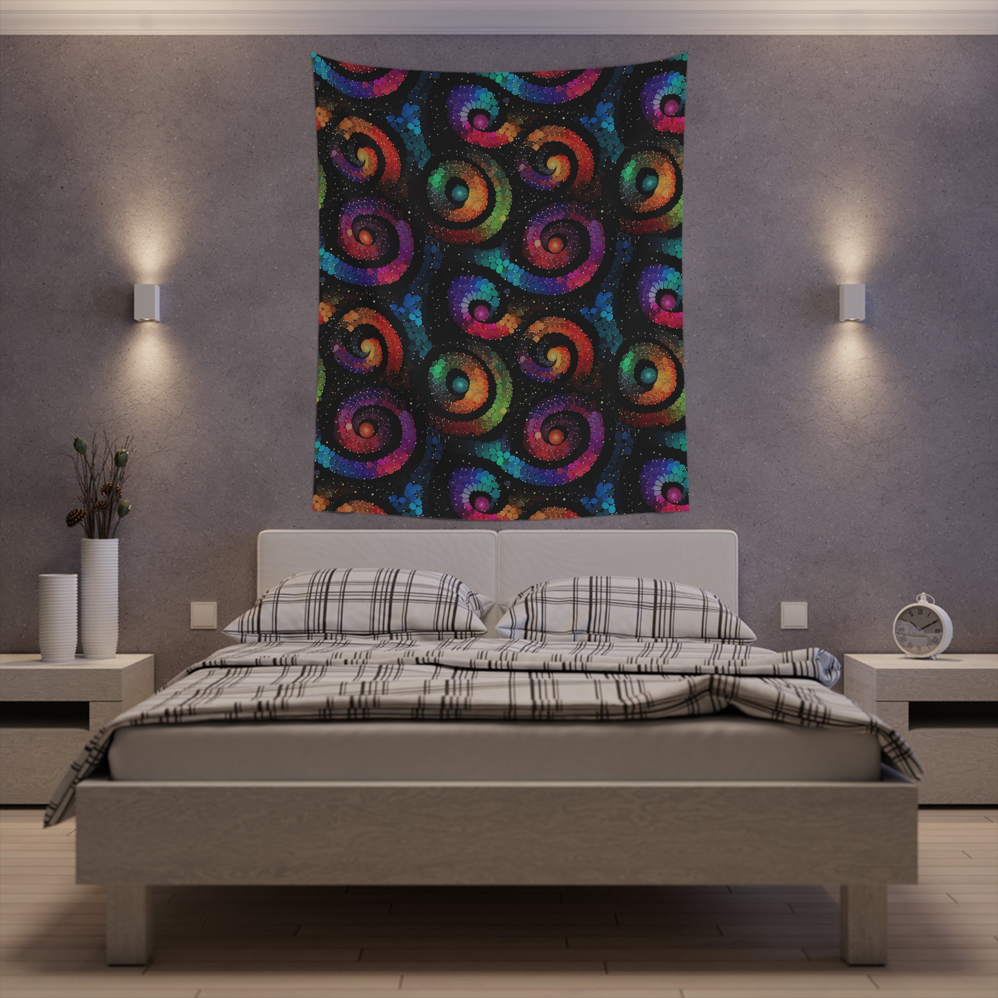 Swirling Serenade Printed Wall Tapestry