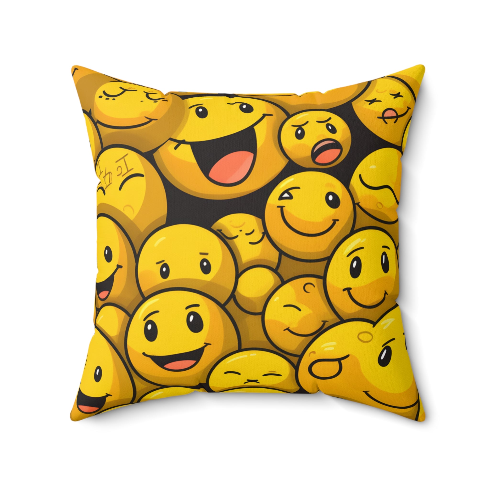 Smiley Shuffle Square Pillow