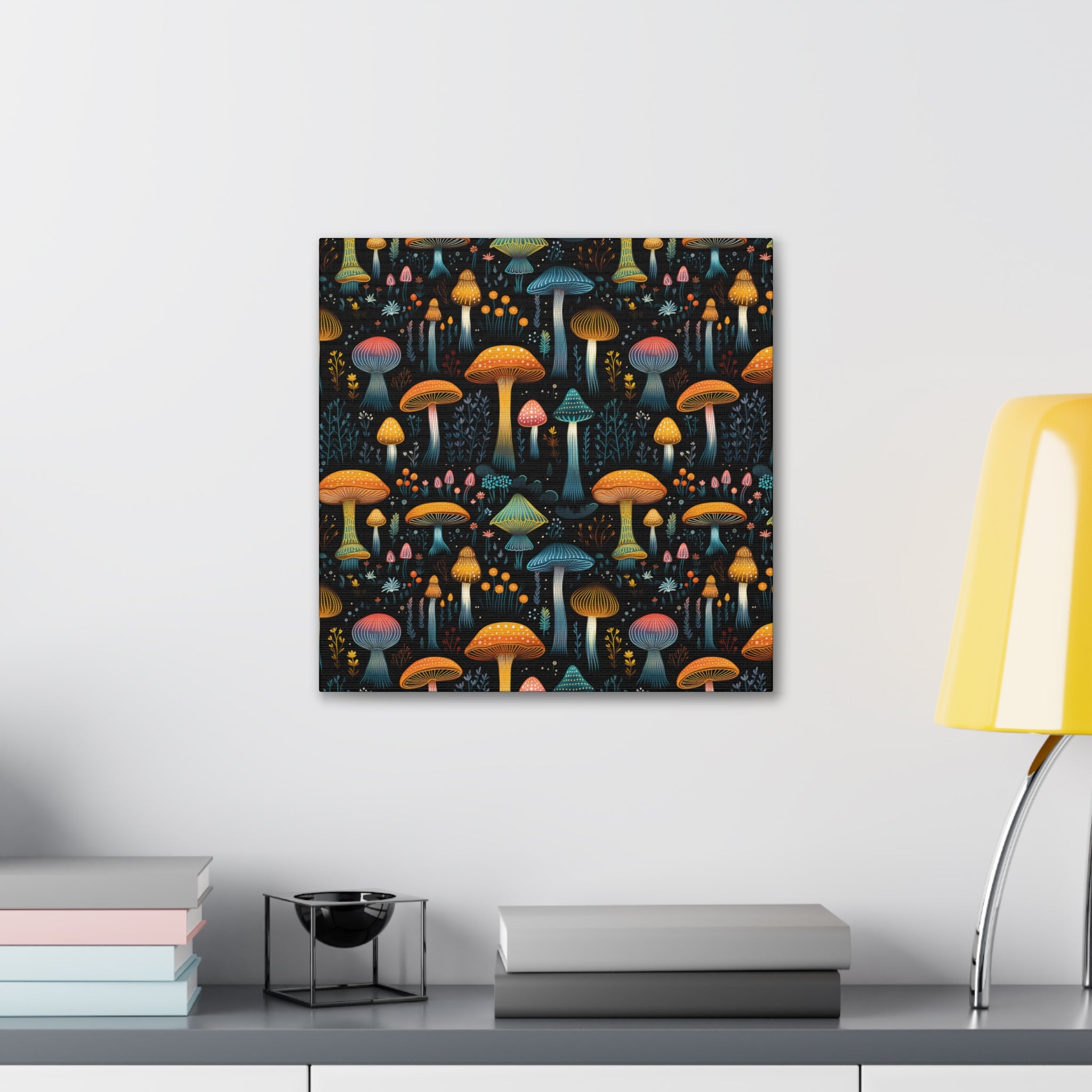 Hypnotic Fungal Fantasy Canvas Print Art