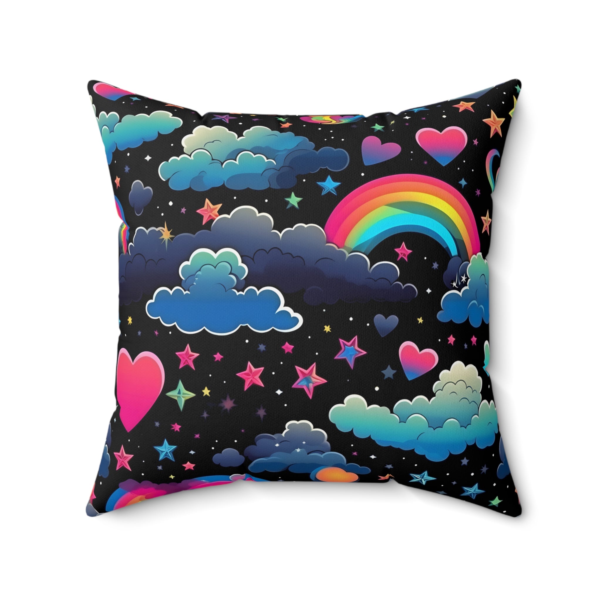 Rainbow Affection Square Pillow