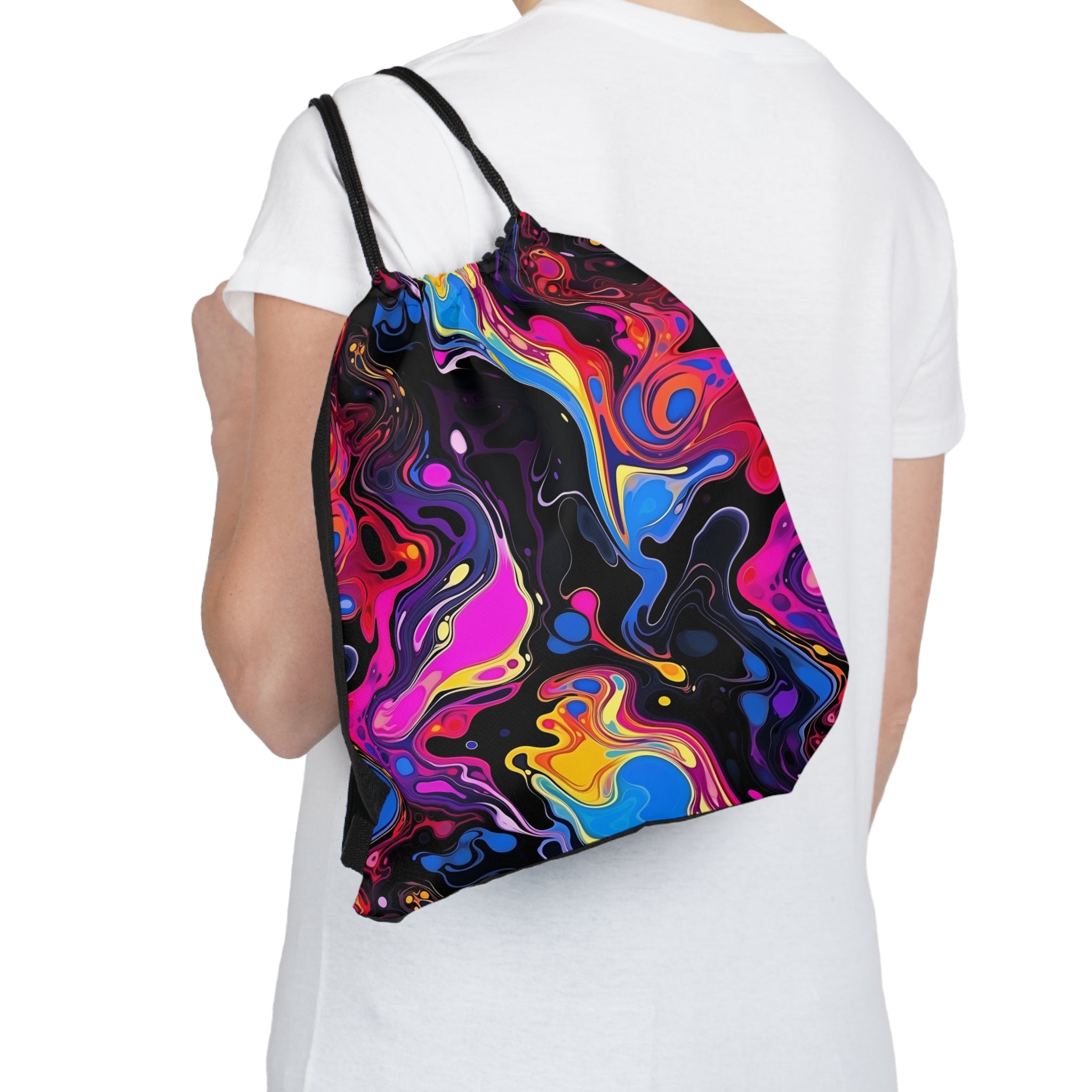 Trance Tornado Drawstring Bag